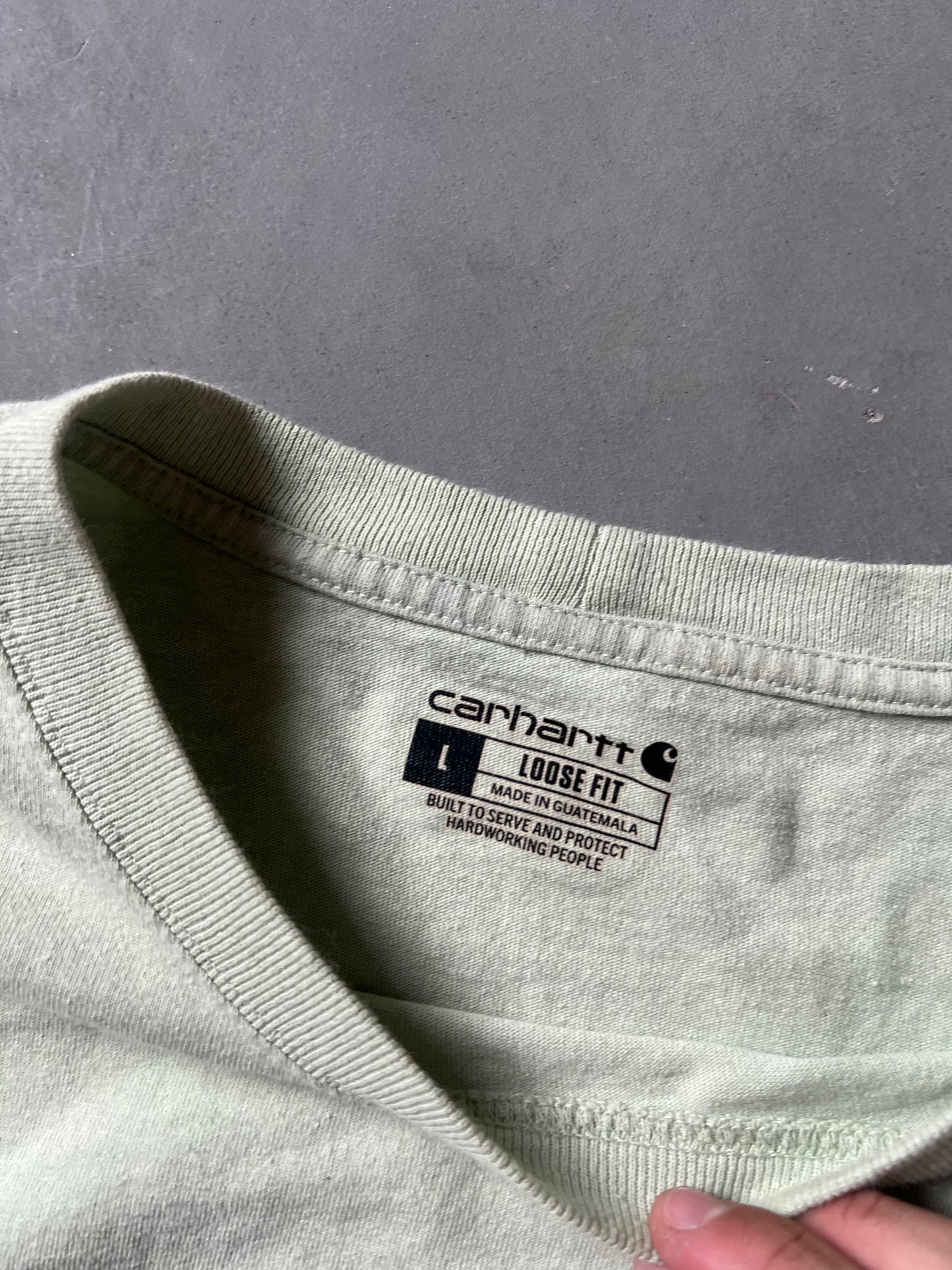 Vintage Green Carhartt Longsleeve Shirt - L