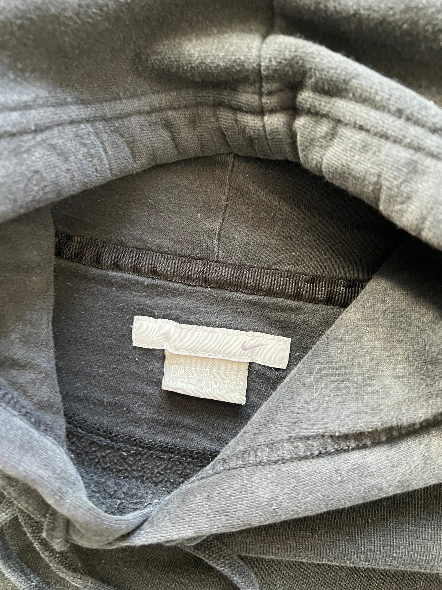 Vintage Black Nike Swoosh Hoodie - XS