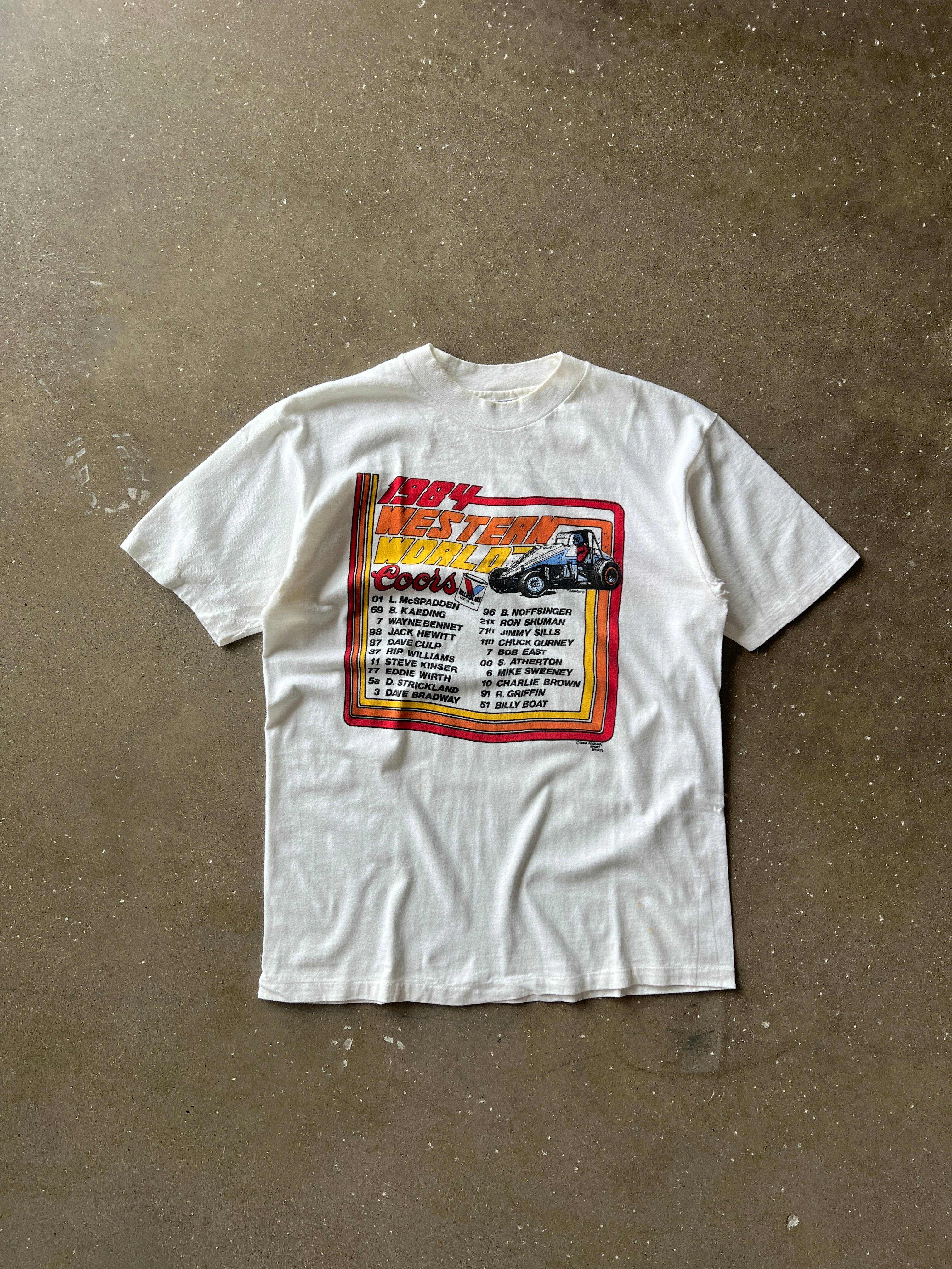 Vintage 1984 Western World Coors Stock Car Shirt - L