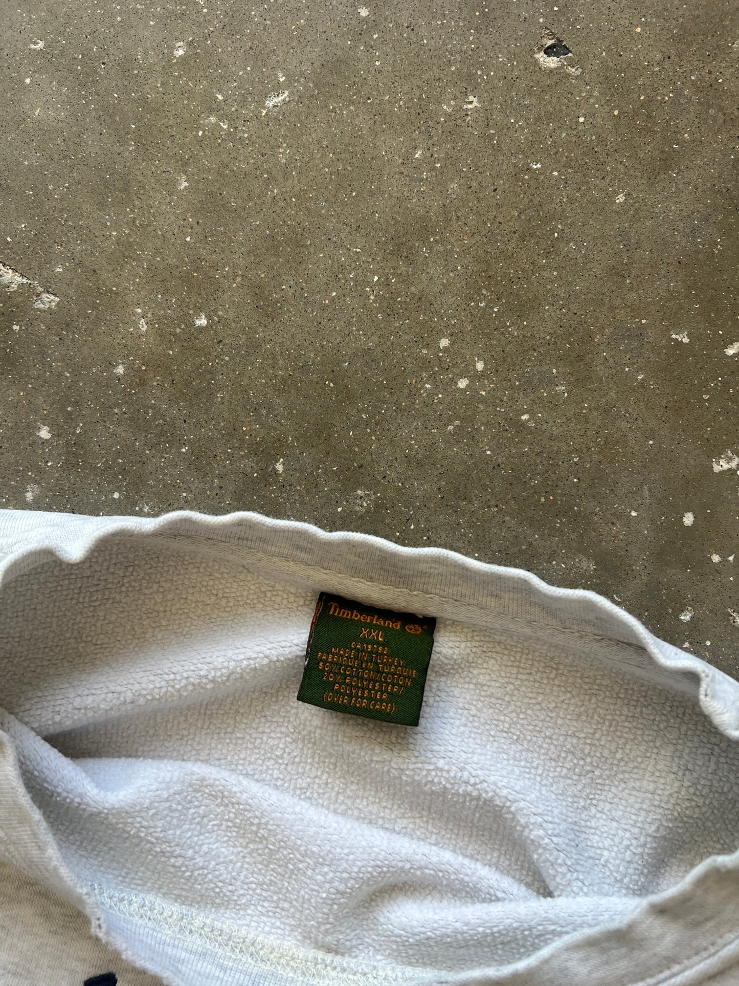 Vintage White Timberland Spellout Crew - XL