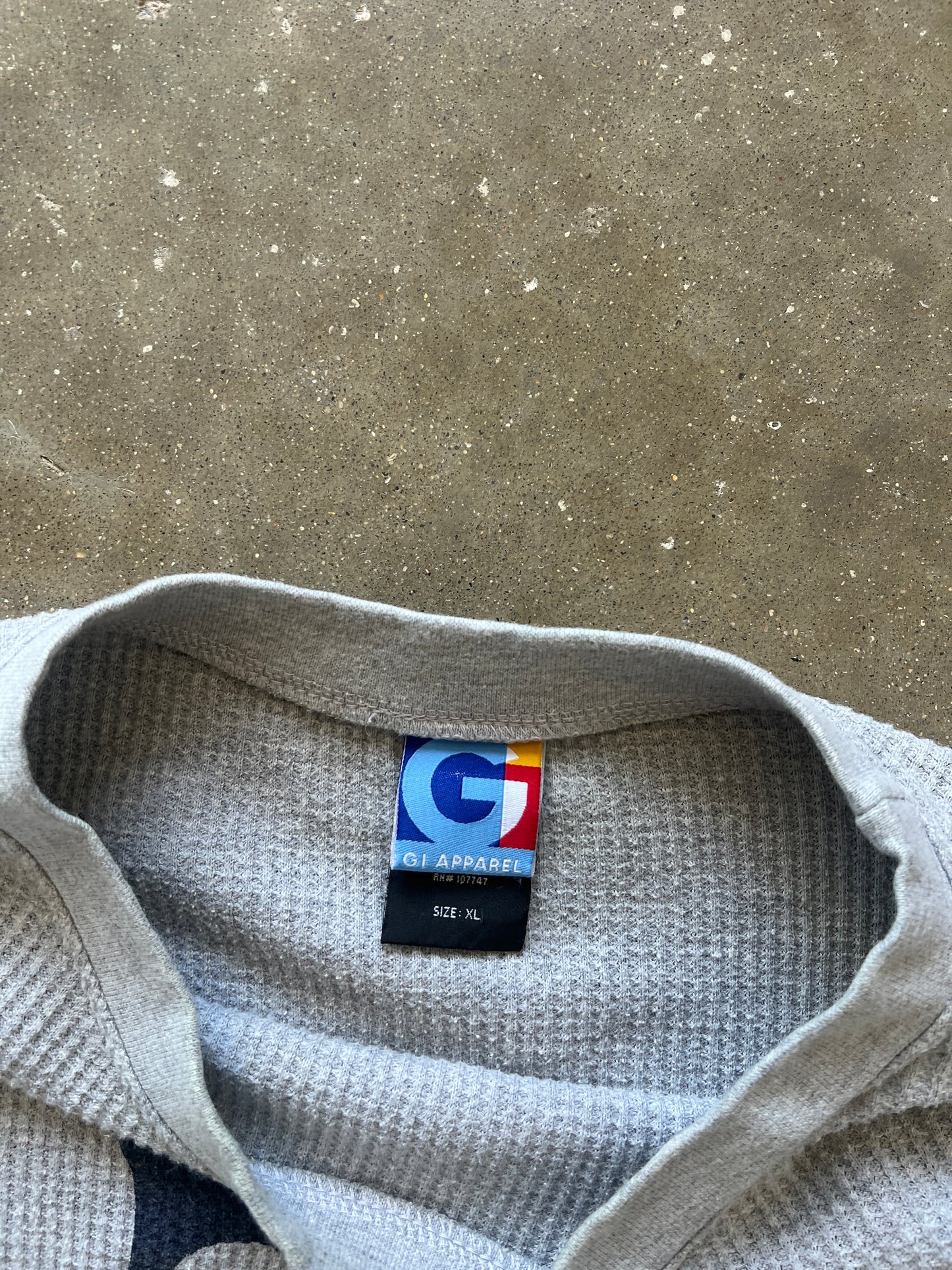 Vintage Grey Affliction Style Thermal Shirt - XL