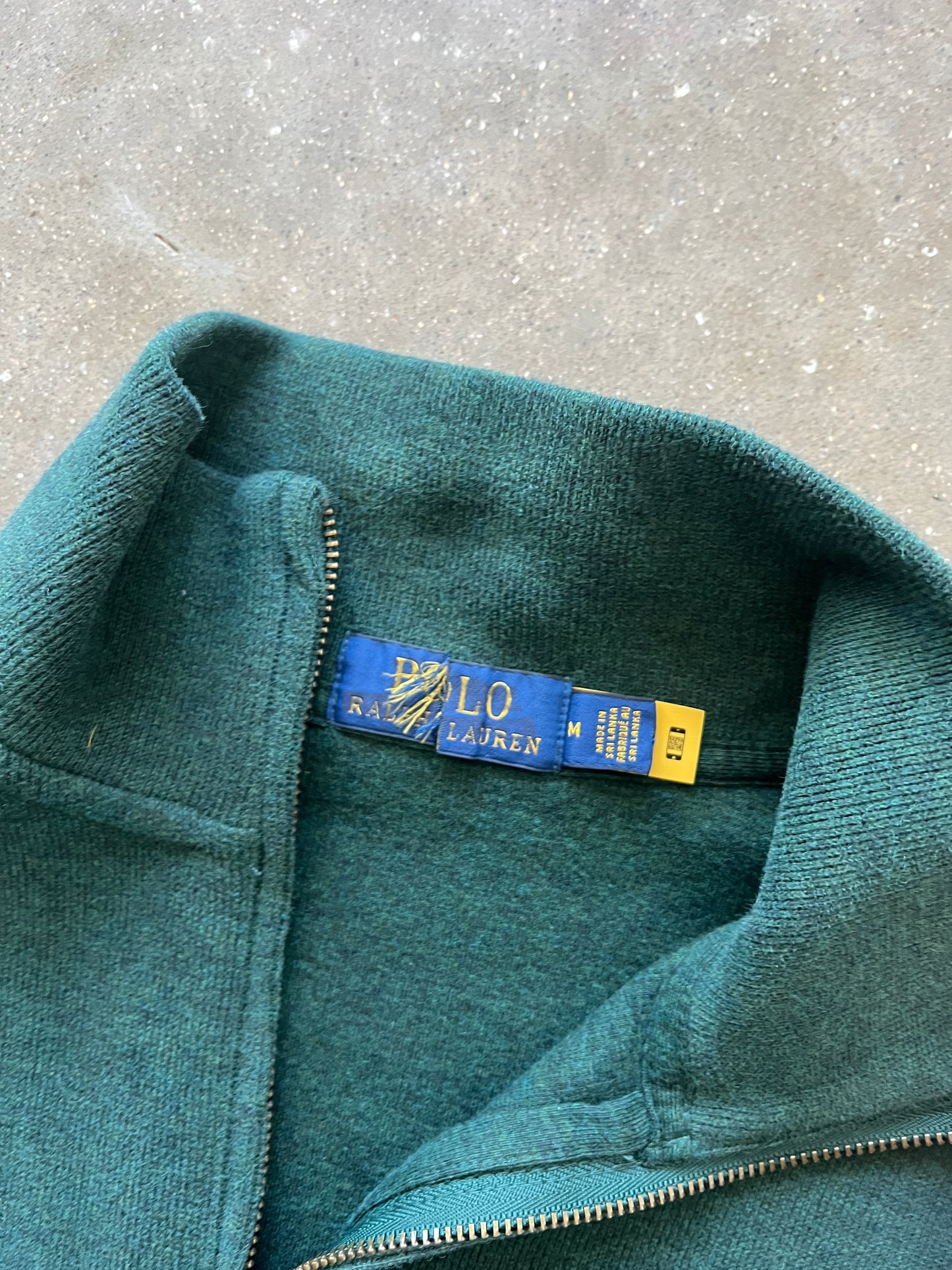 Vintage Green Polo Knit Sweater - S