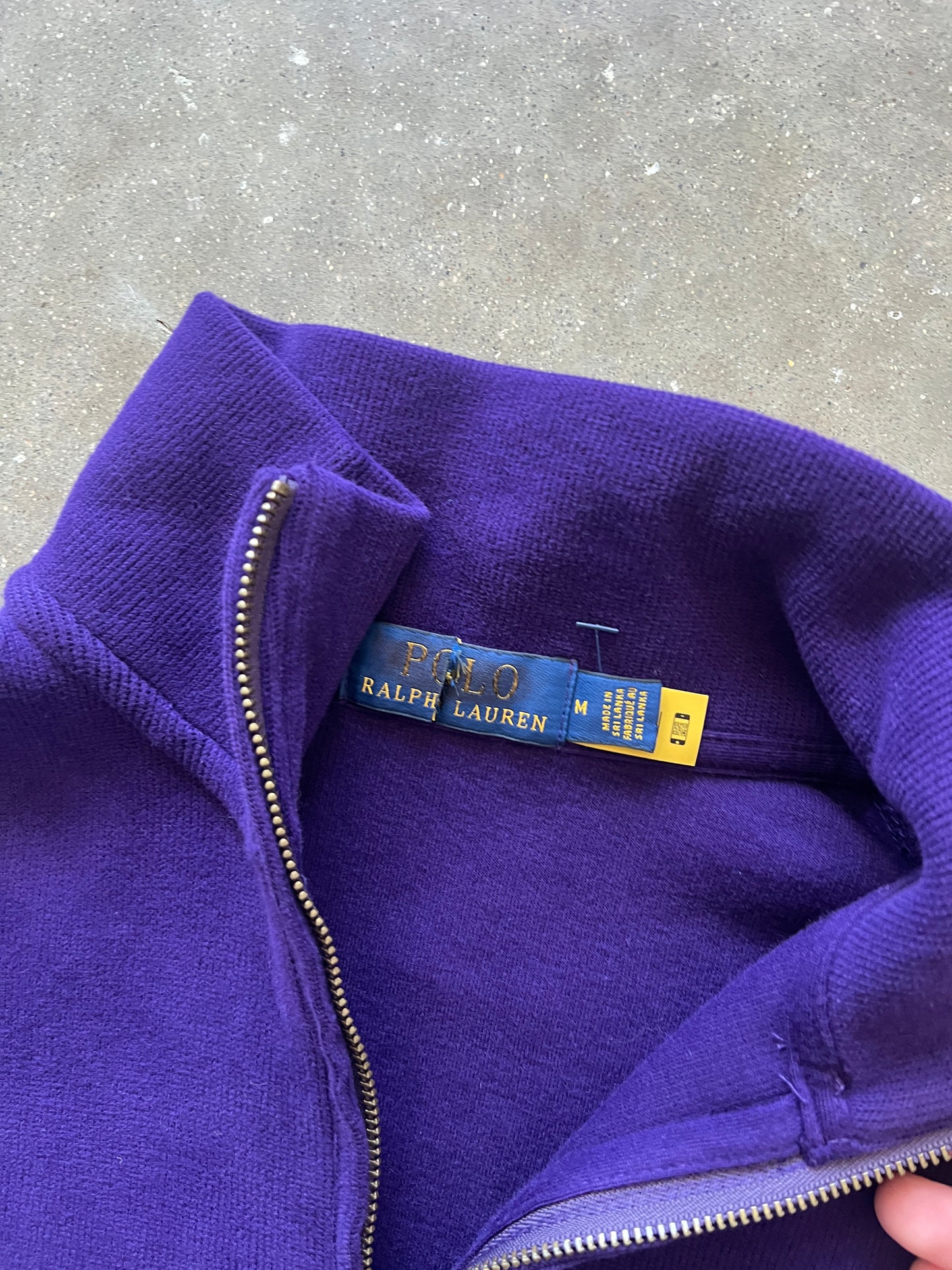 Vintage Purple Polo Knit Sweater - M