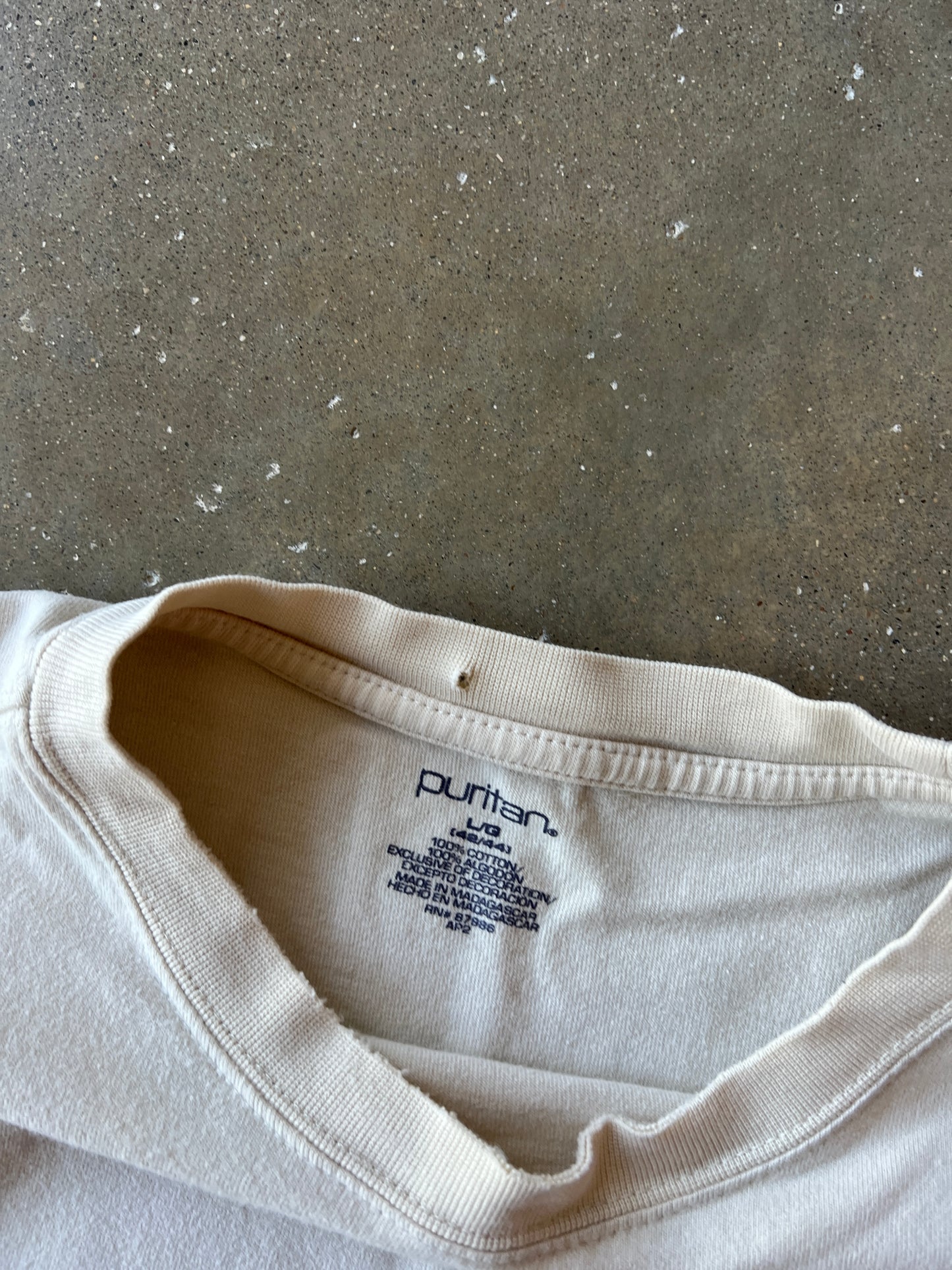 Vintage Cream Puritan Stripped Shirt - L