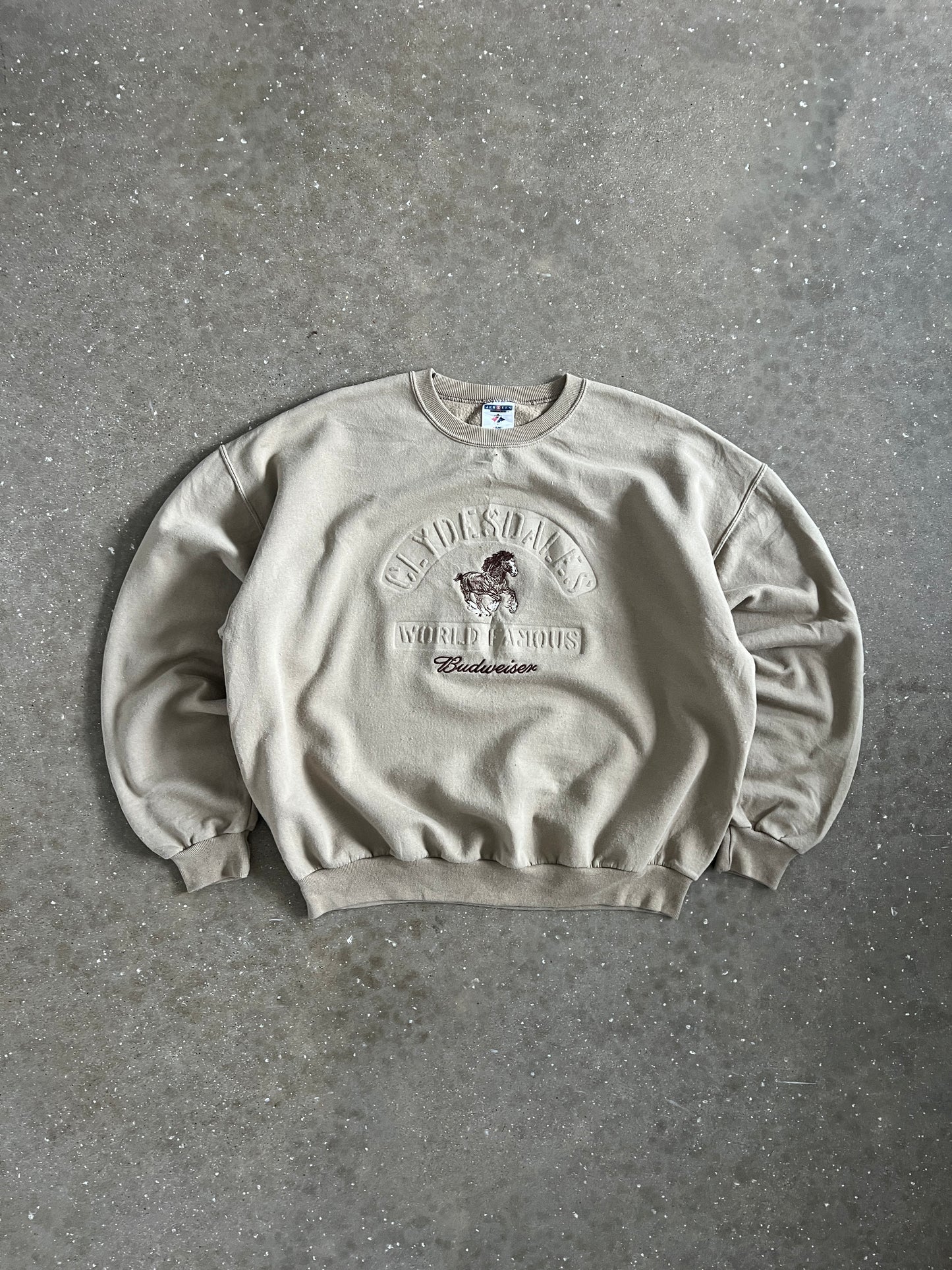Vintage Tan Budweiser Sweater - XL