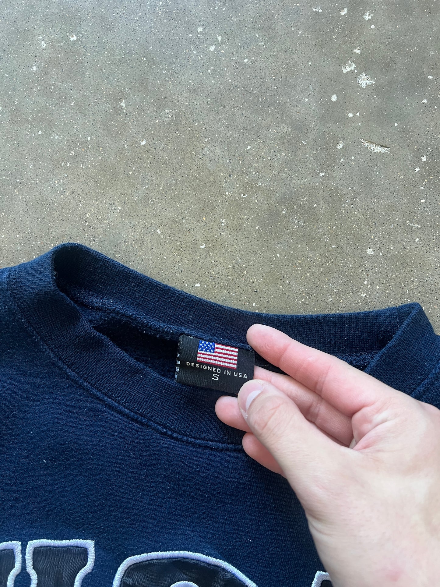 Vintage Navy Blue USA Crew - S