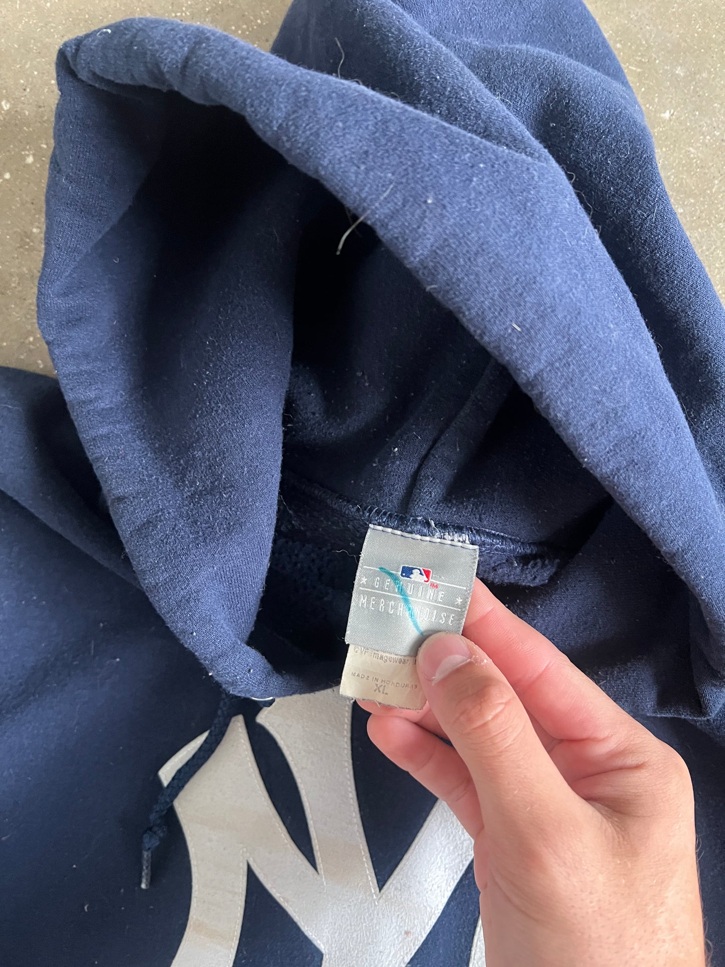 Vintage Blue New York Yankees Hoodie - XL