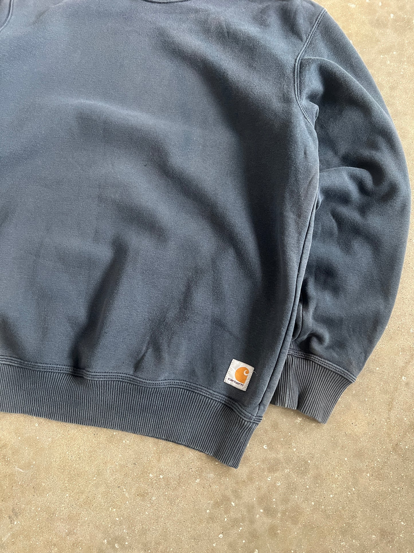Vintage Black Faded Distressed Carhartt Crew - M