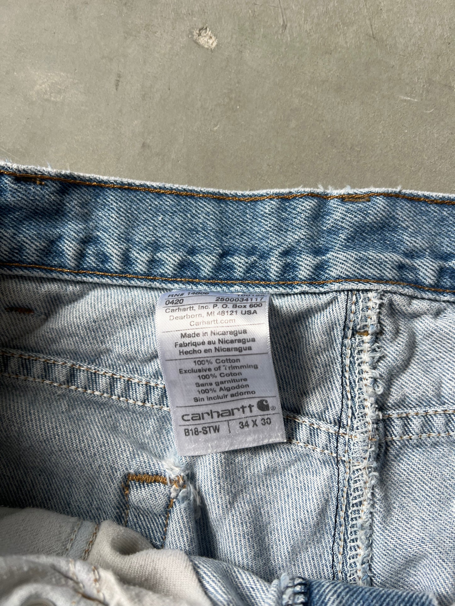Vintage Faded Carhartt Carpenter Pants - 34