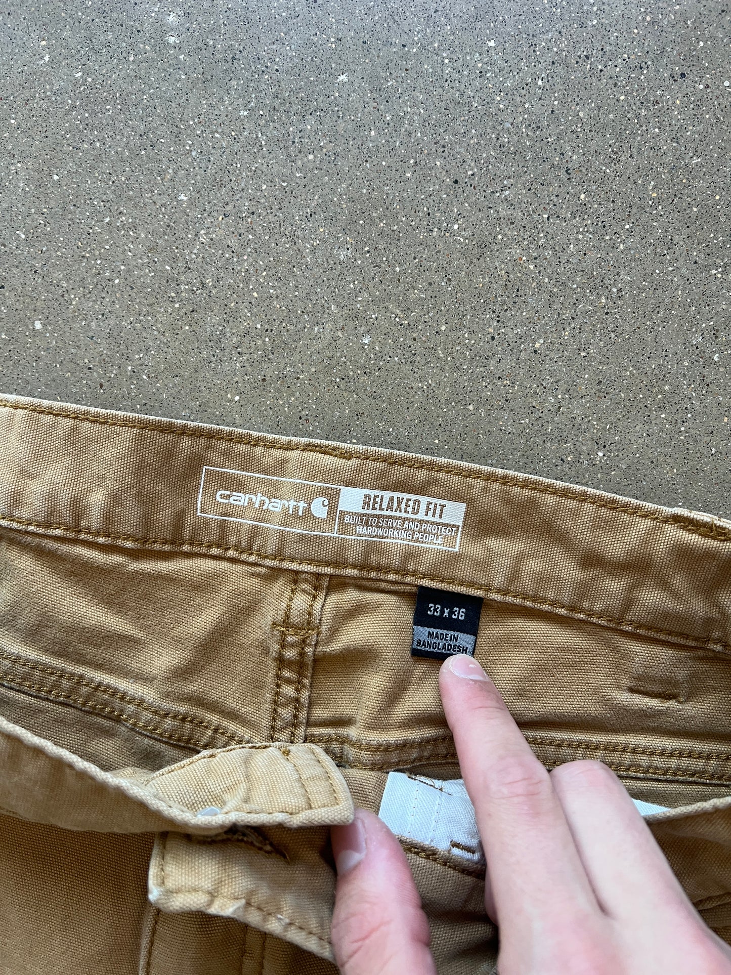 Vintage Carmel Tan Carhartt Baggy Pants - 33