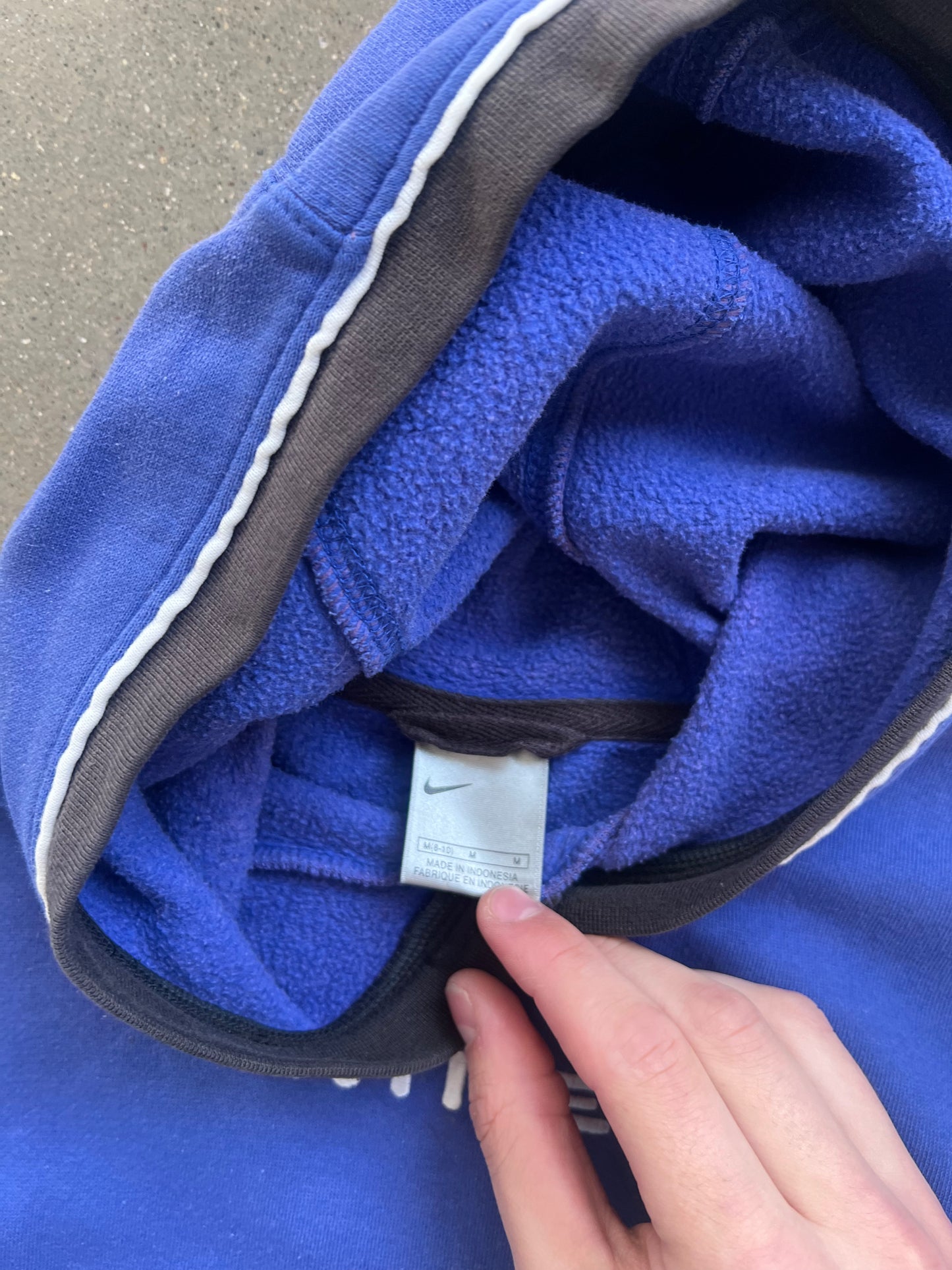 Vintage Purple Nike Spellout Hoodie - M