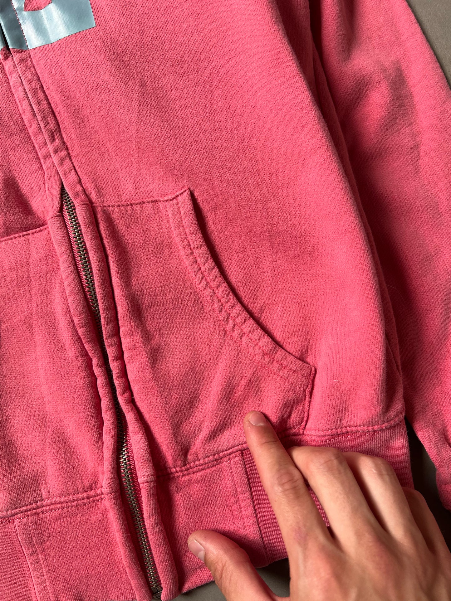 Vintage Pink DC Zip Up Hoodie - S