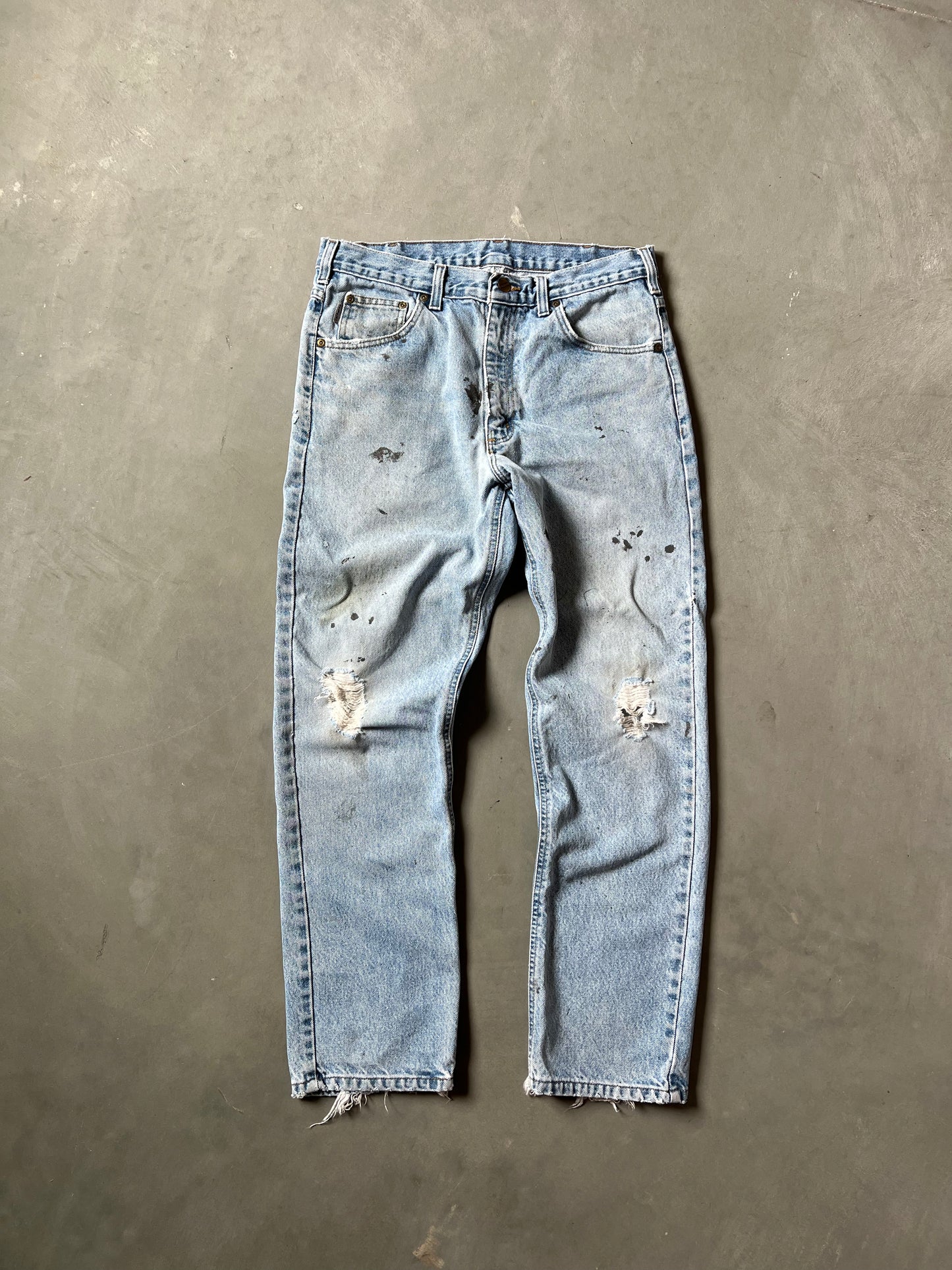 Vintage Faded Denim Blue Carhartt Jeans - 34