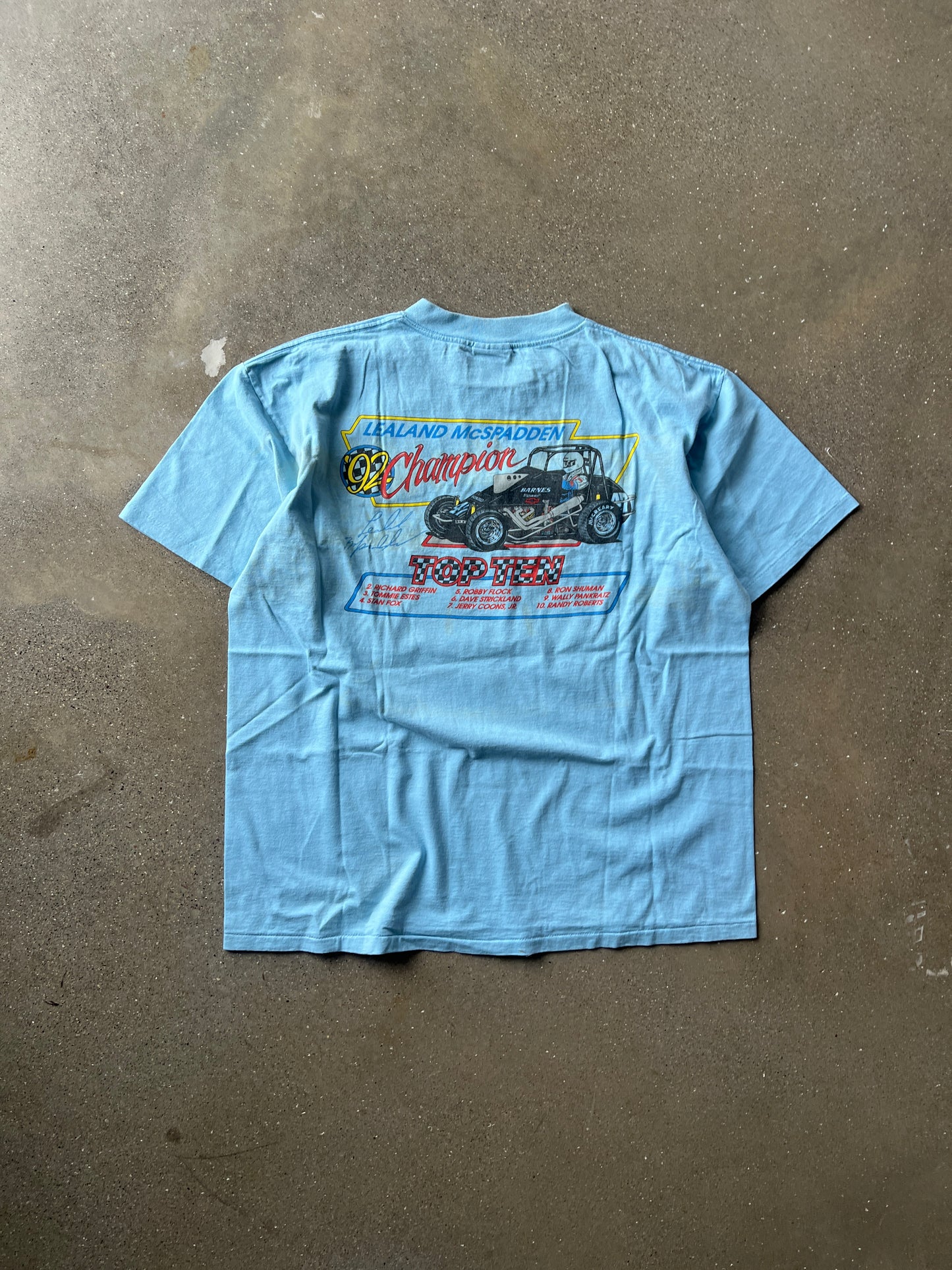 Vintage Blue Nascar Graphic Shirt - L