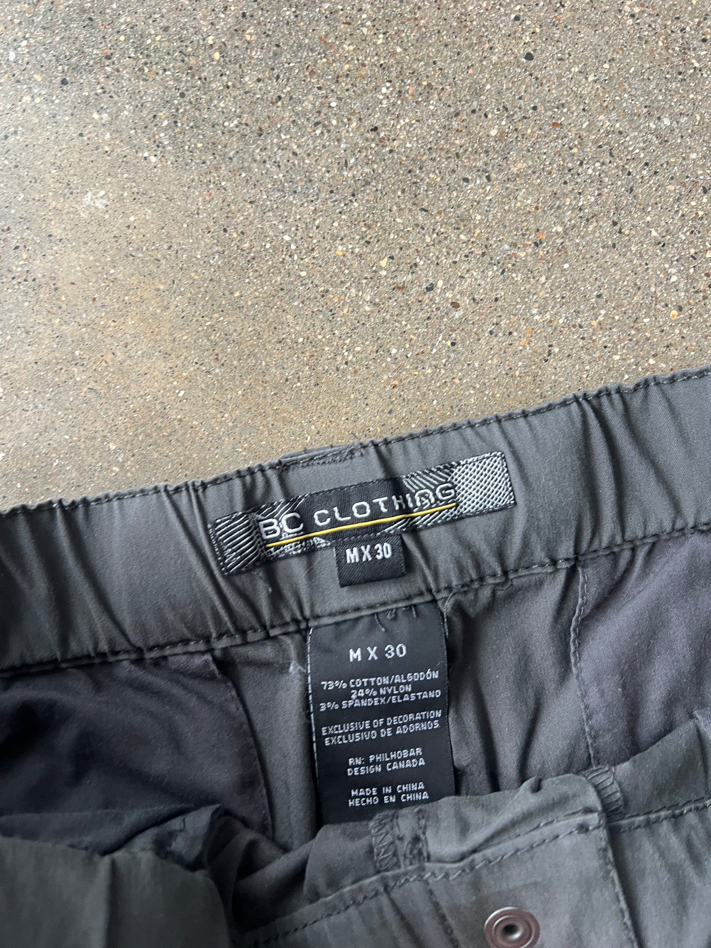 Vintage Grey Tactical Cargo Pants - 30
