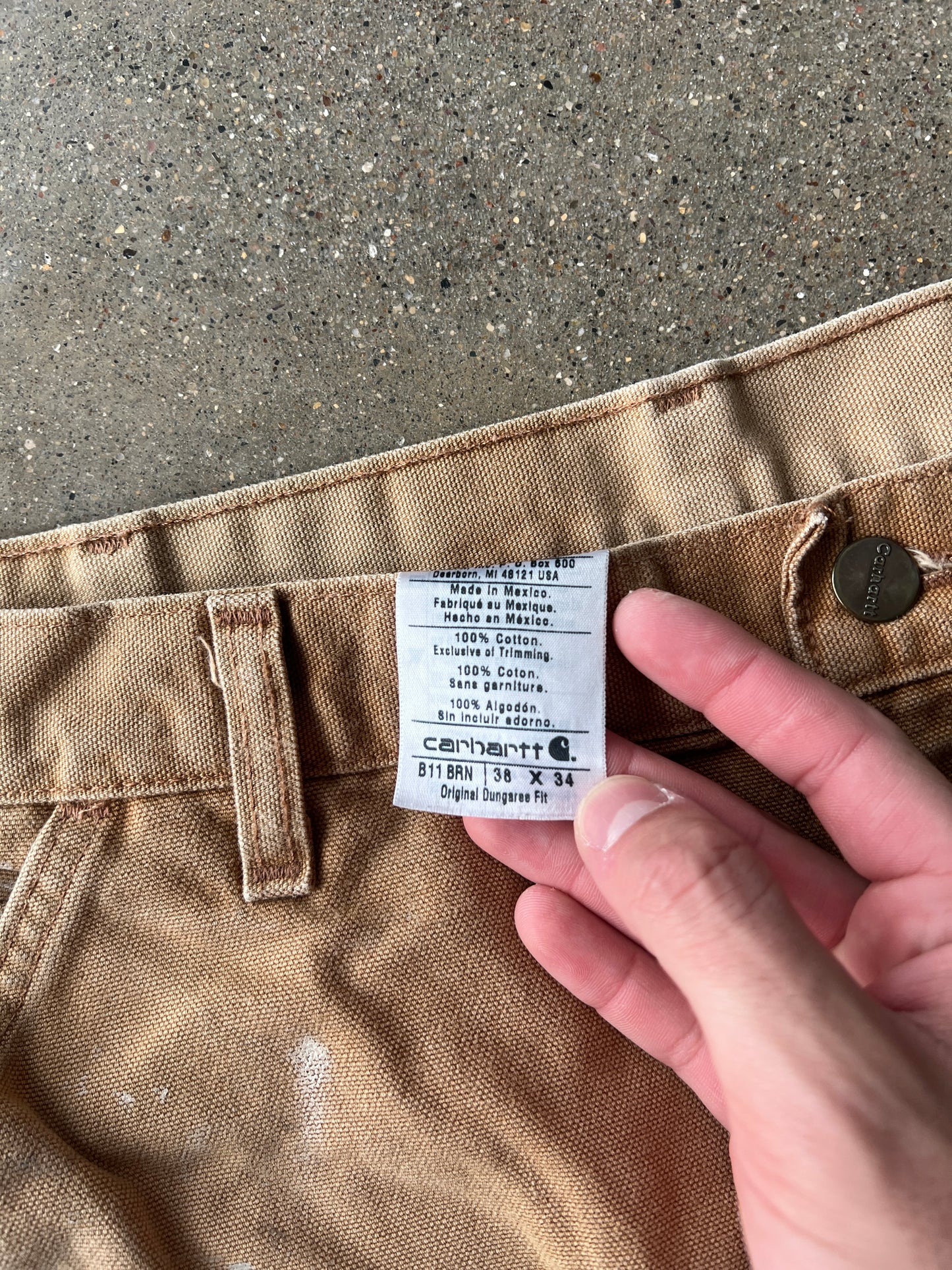 Vintage Faded Tan Carhartt Pants - 38