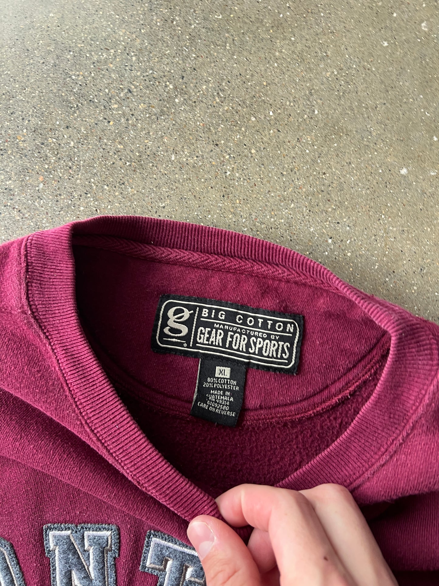 Vintage Maroon Red Montana Crew - XL