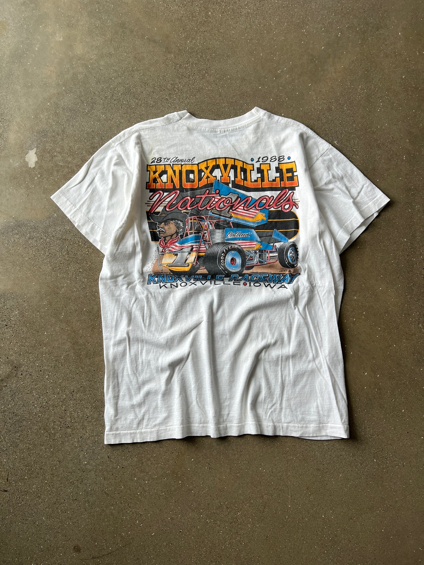 Vintage White Nascar Racing Shirt - L