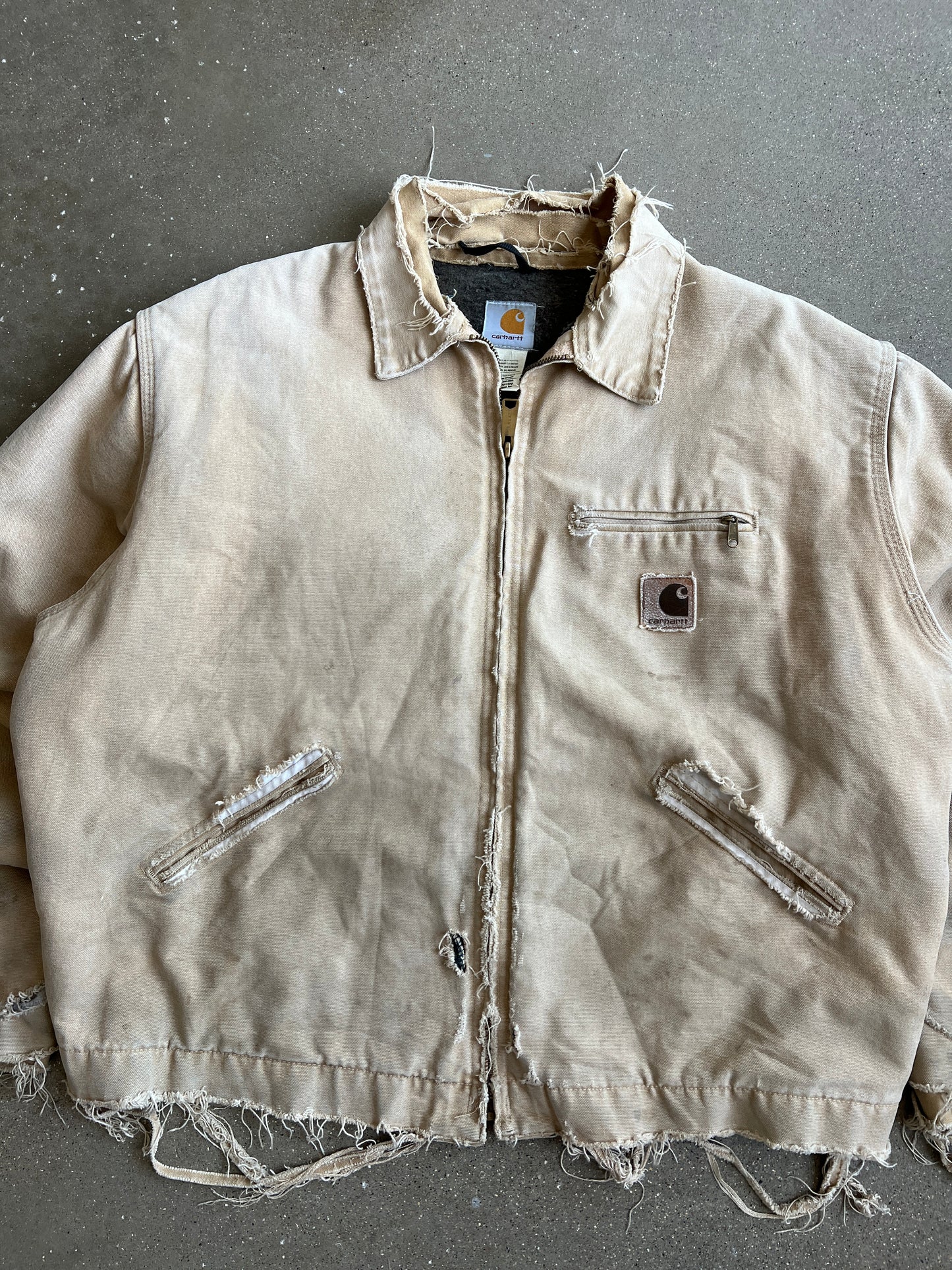 Vintage Faded Tan Carhartt Detroit Jacket - XL