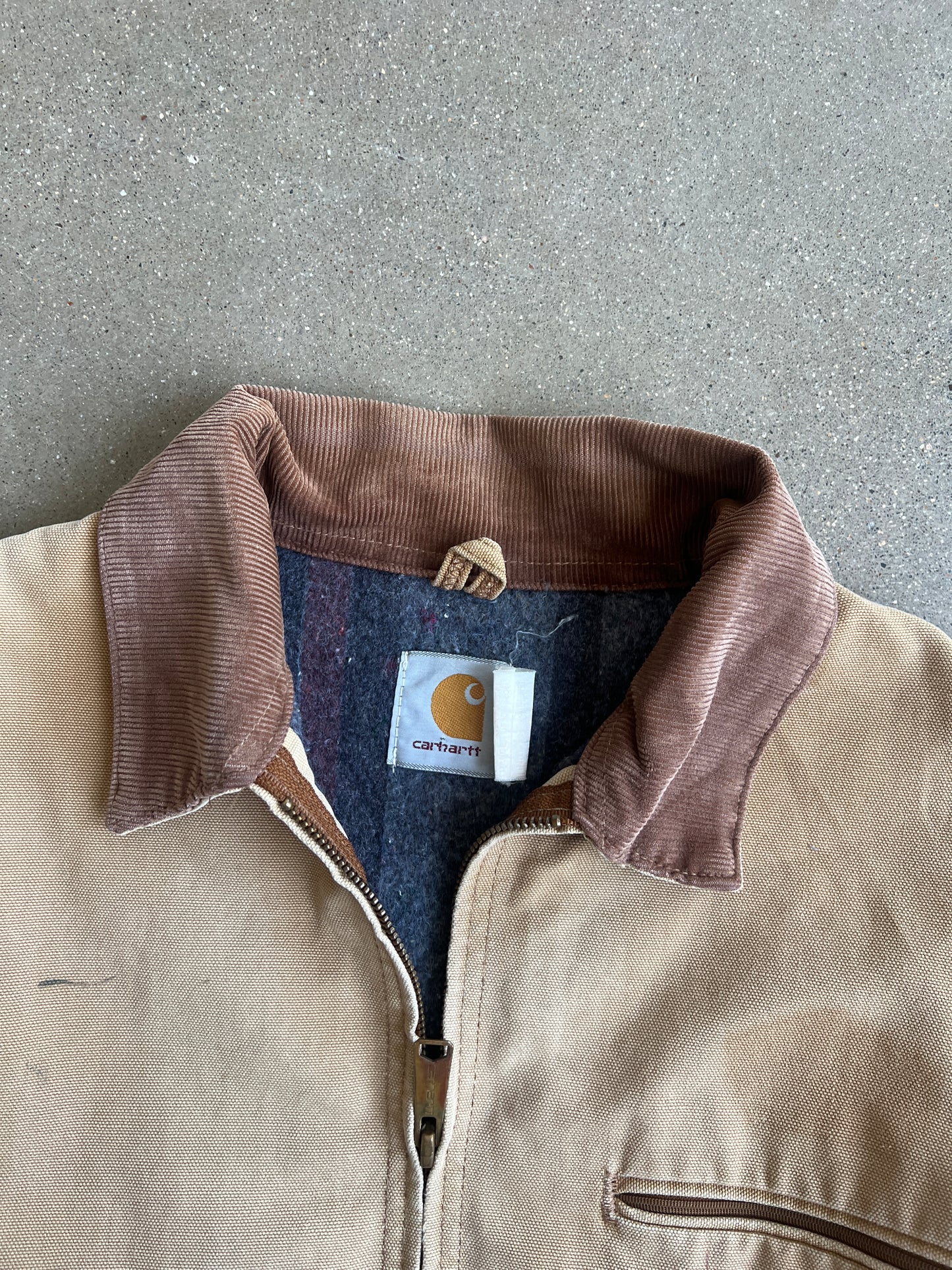 Vintage Faded Tan Carhartt Detroit Jacket - XL
