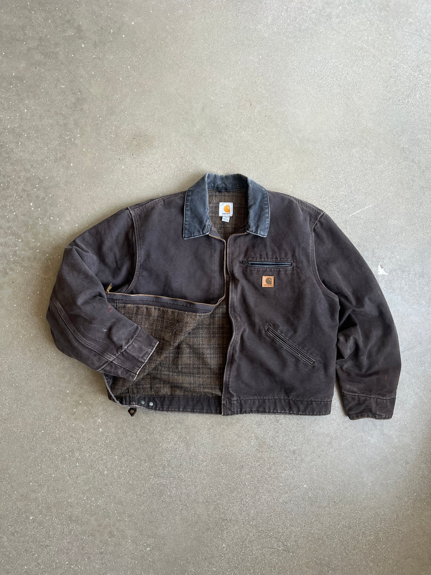 Vintage Dark Brown Carhartt Detroit Jacket - XL