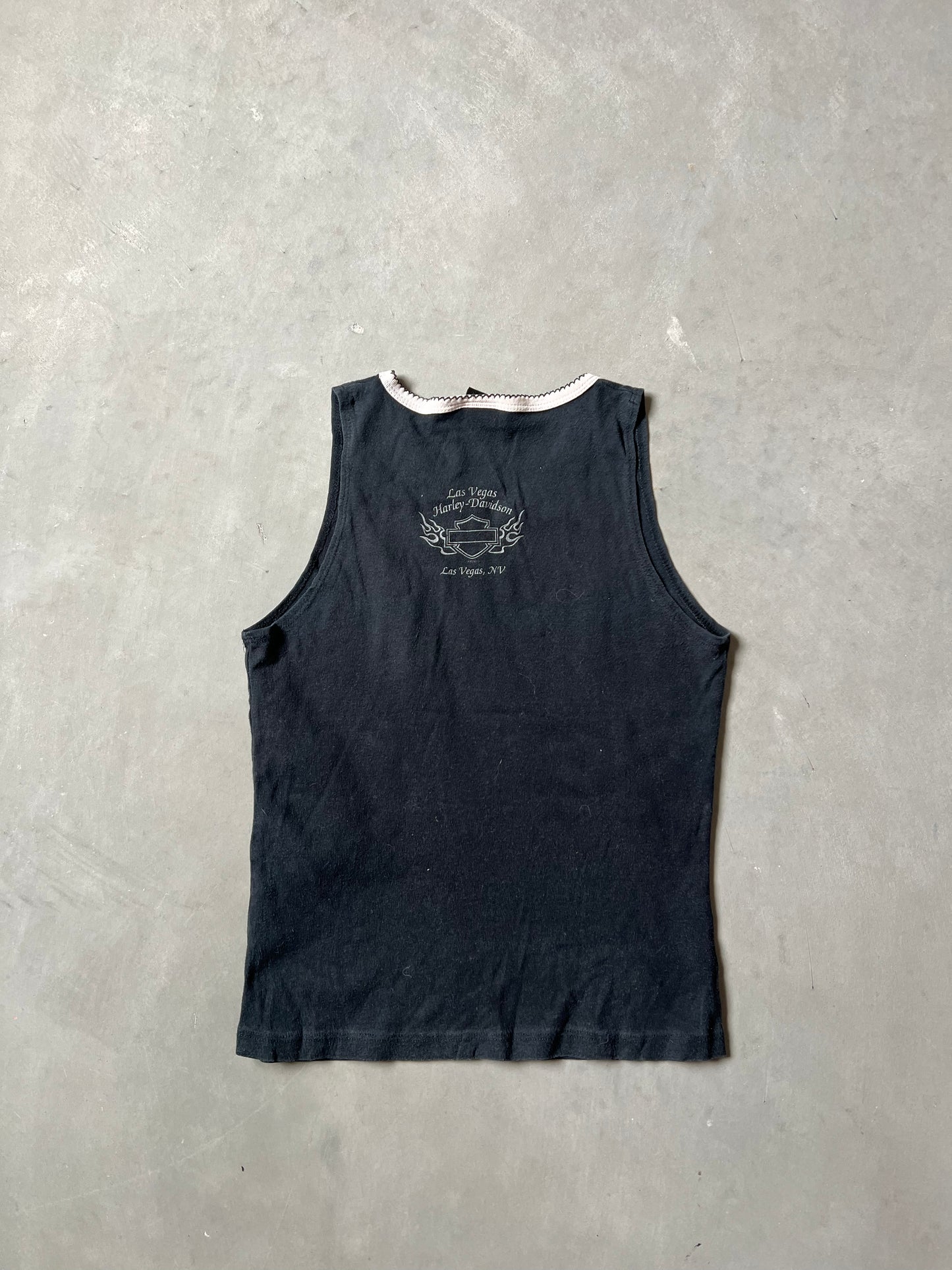 Vintage Black 90s Harley Davidson Tank Top - L