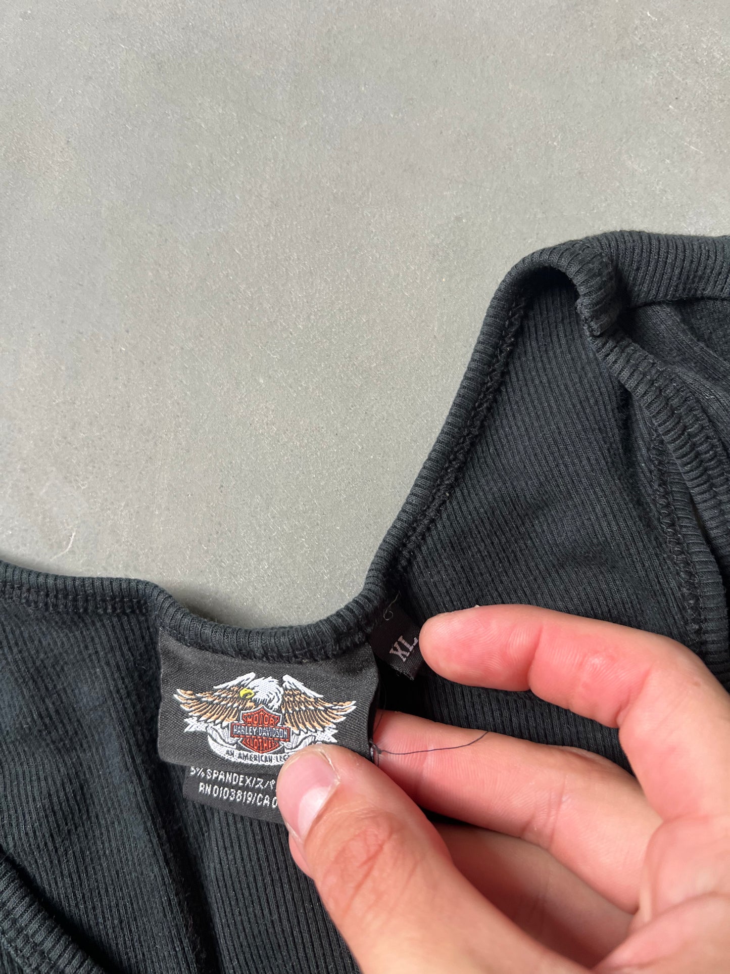 Vintage Black Harley Davidson Tank Top - XL