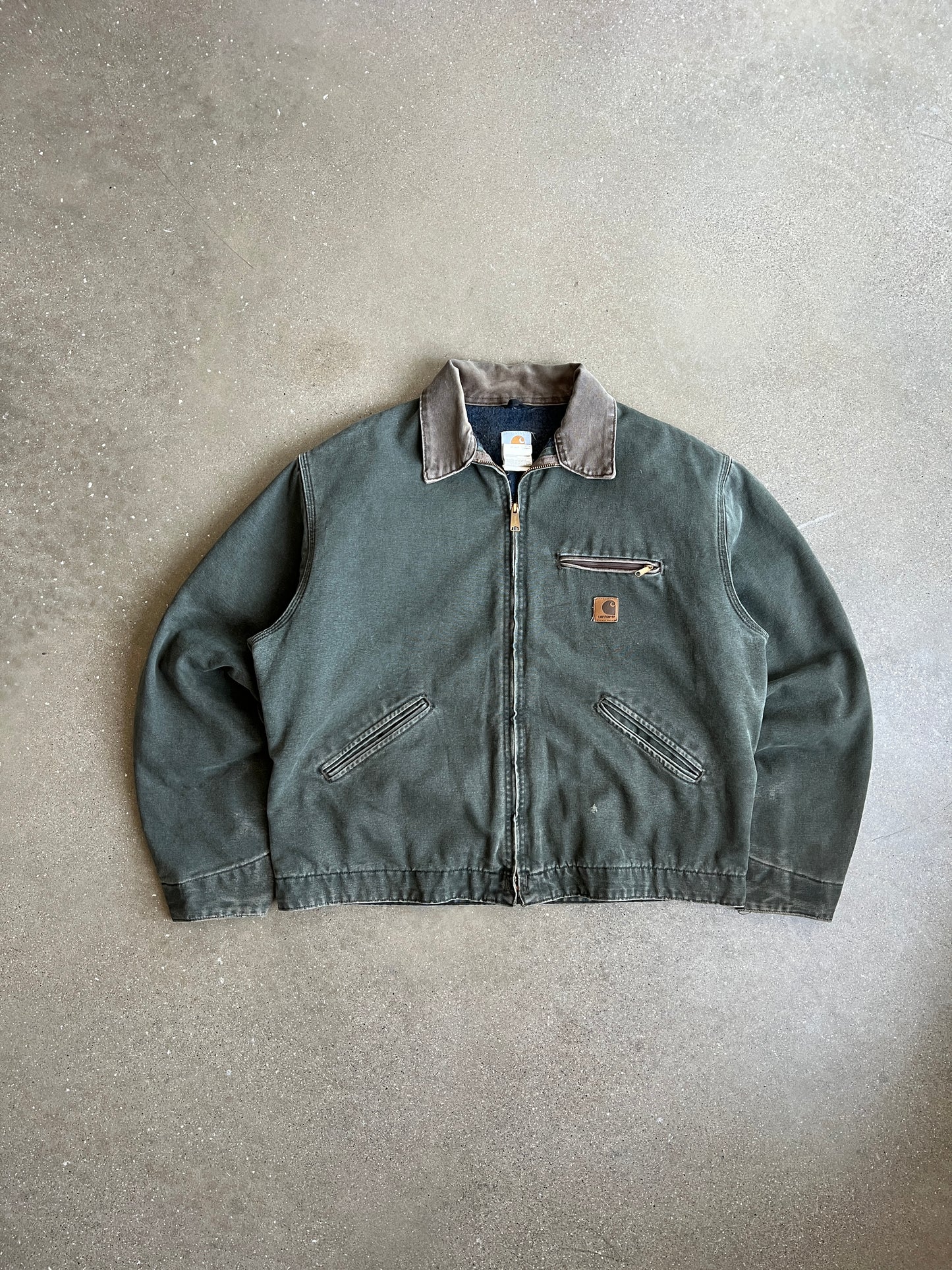 Vintage Moss Green Carhartt Detroit Jacket - XL