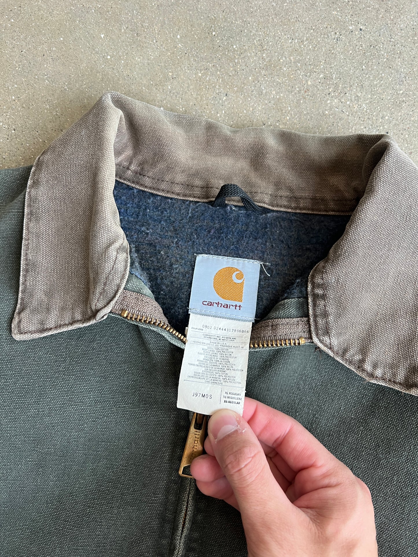 Vintage Moss Green Carhartt Detroit Jacket - XL