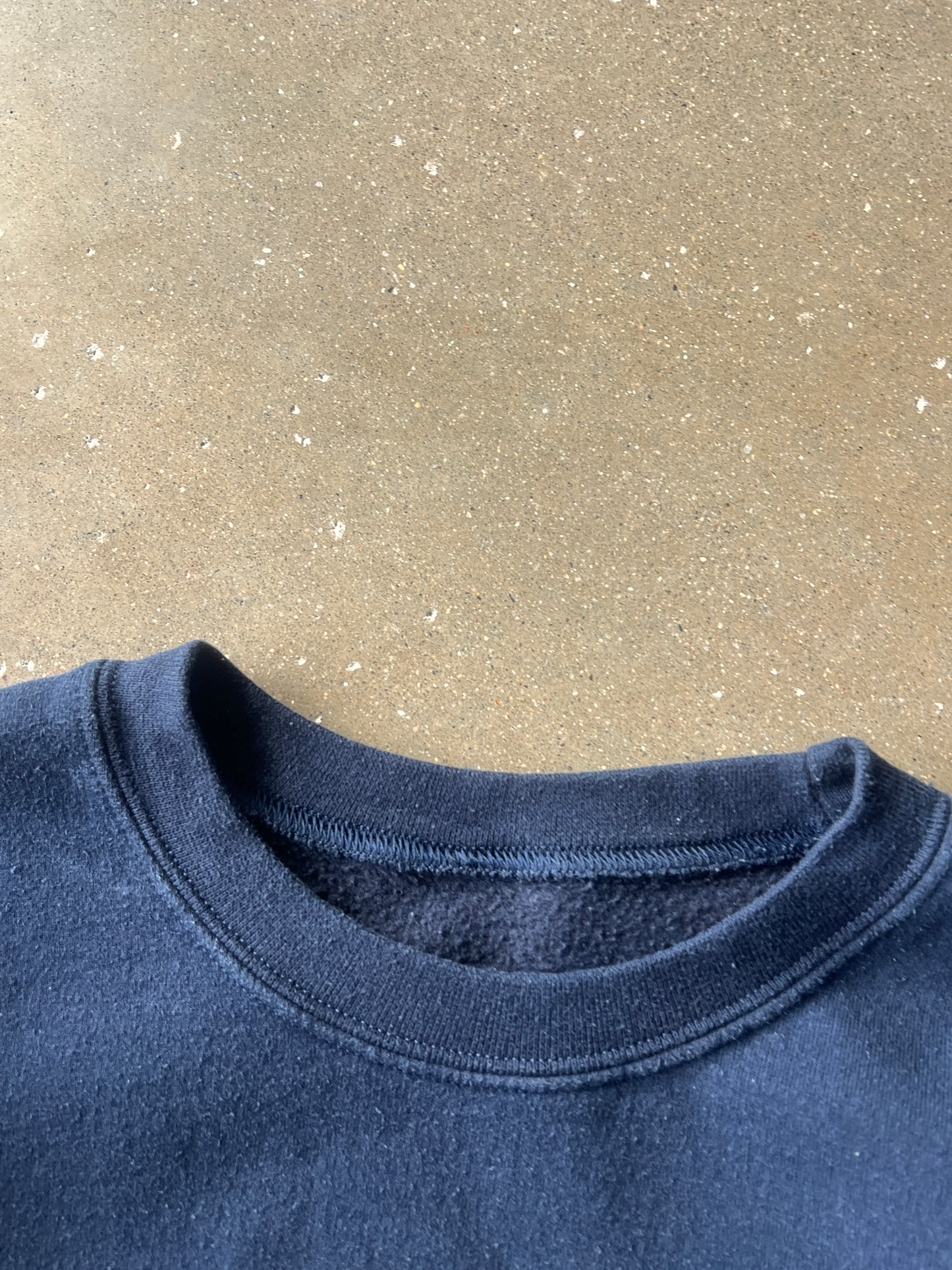 Vintage Navy Blue USA Spellout Crew - M