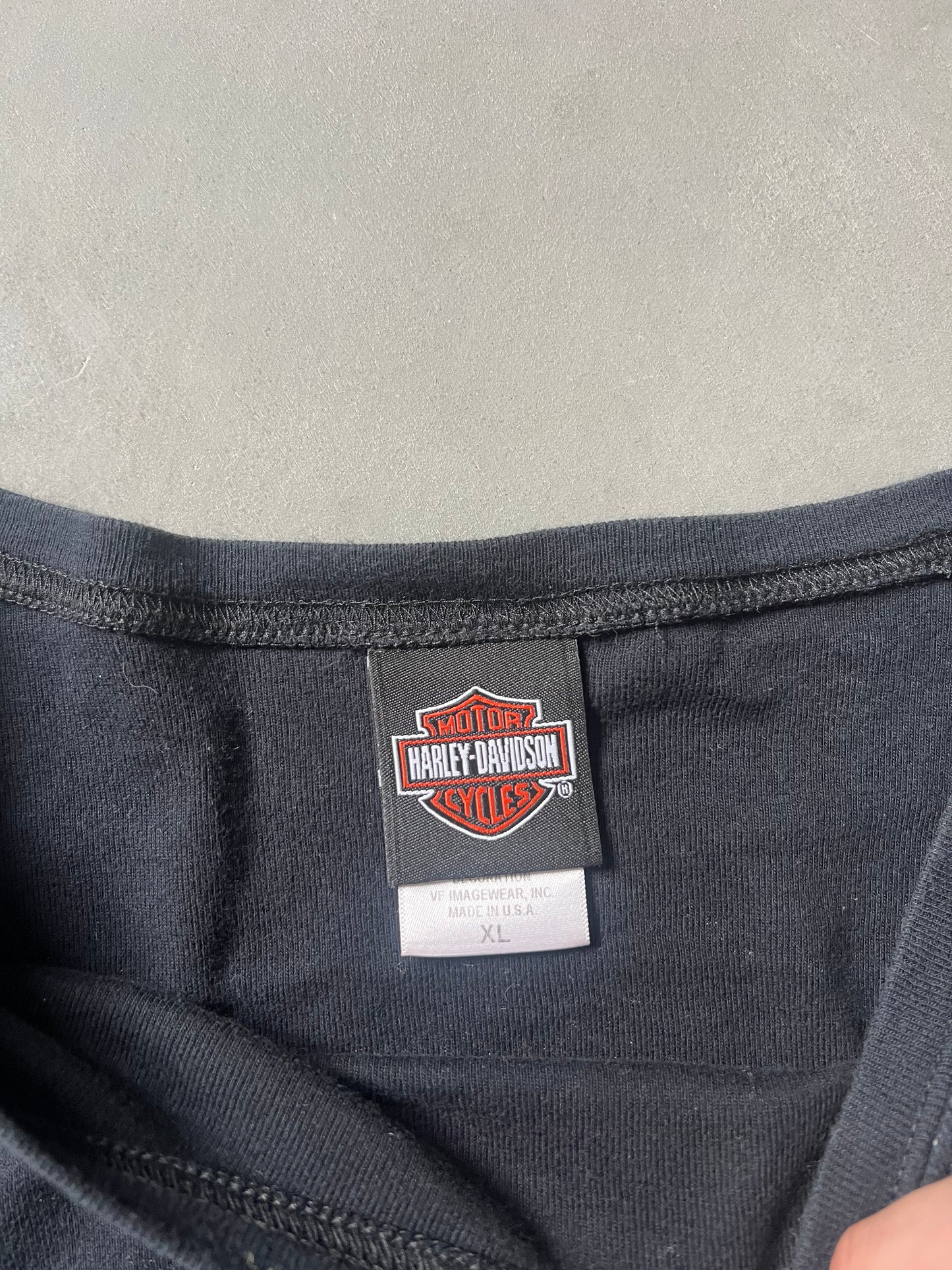 Vintage Black Harley Davidson Longsleeve Shirt - XL