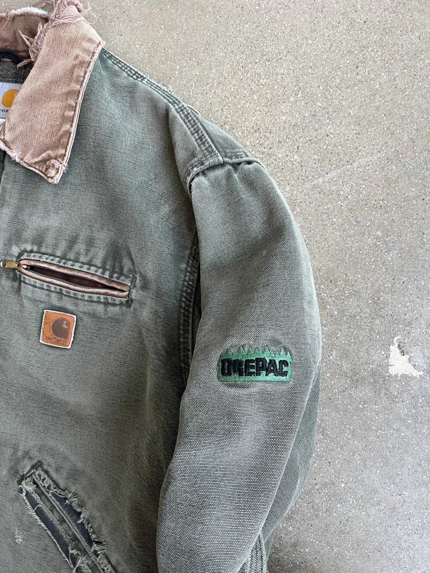 Vintage Moss Green Carhartt Detroit Jacket - XL