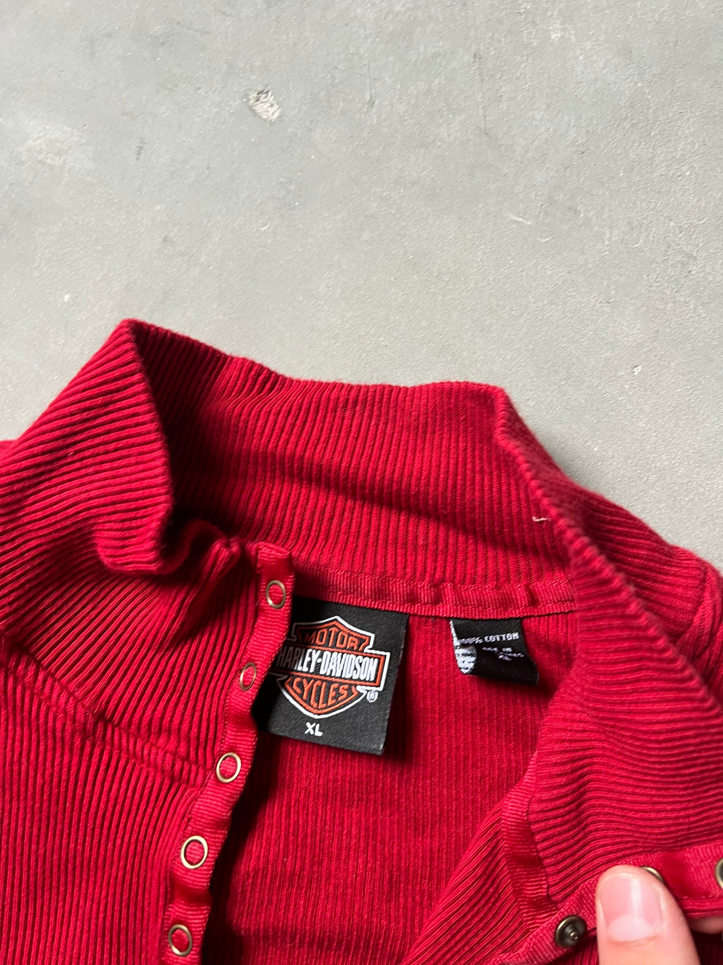 Vintage Red Harley Davidson Longsleeve - XL