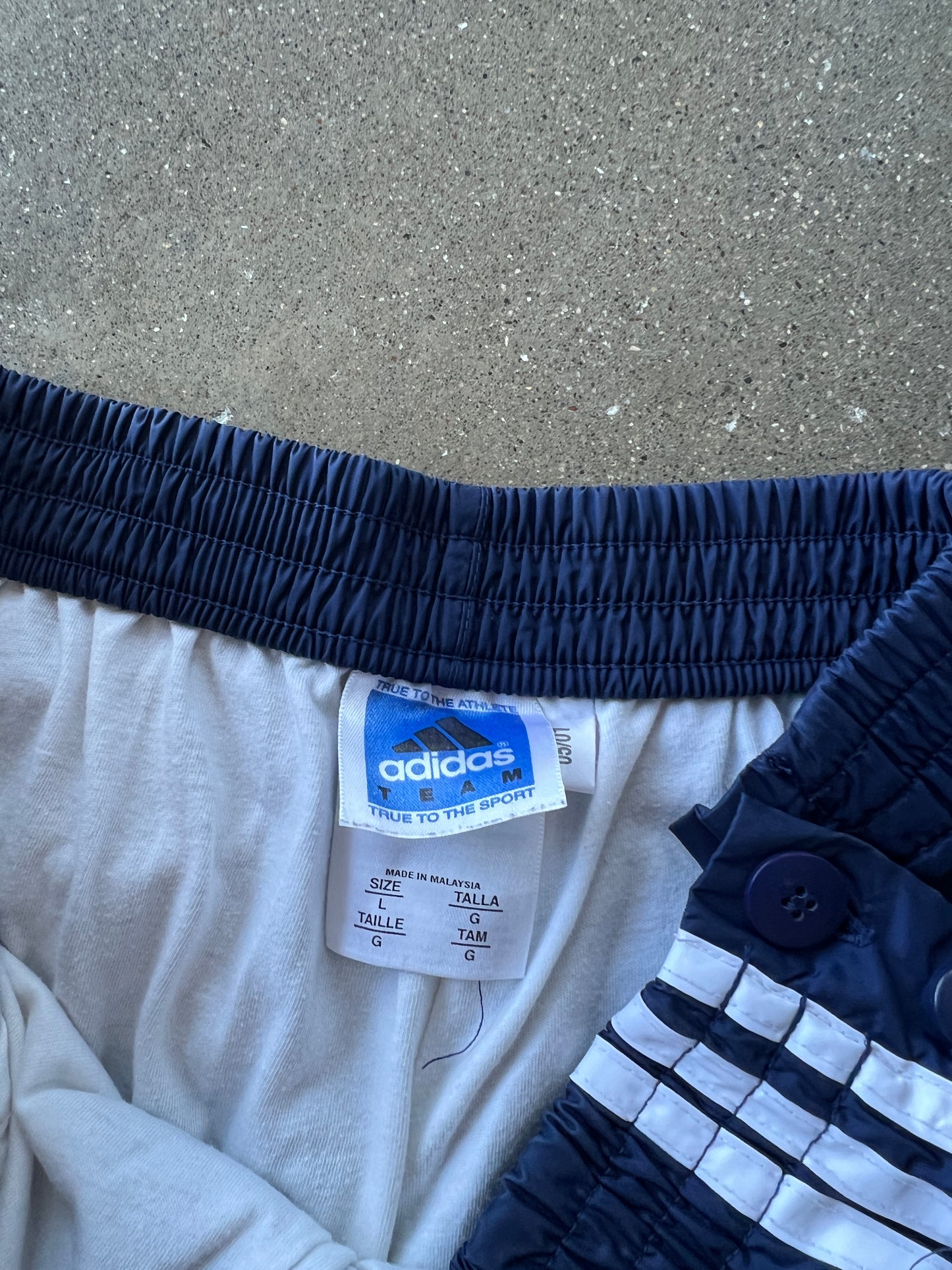 Vintage Sky Blue Adidas Track Pants - L