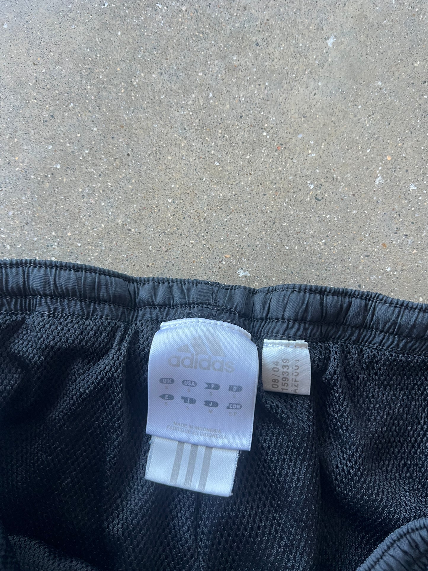 Vintage Black Adidas Stripped Track Pants - S