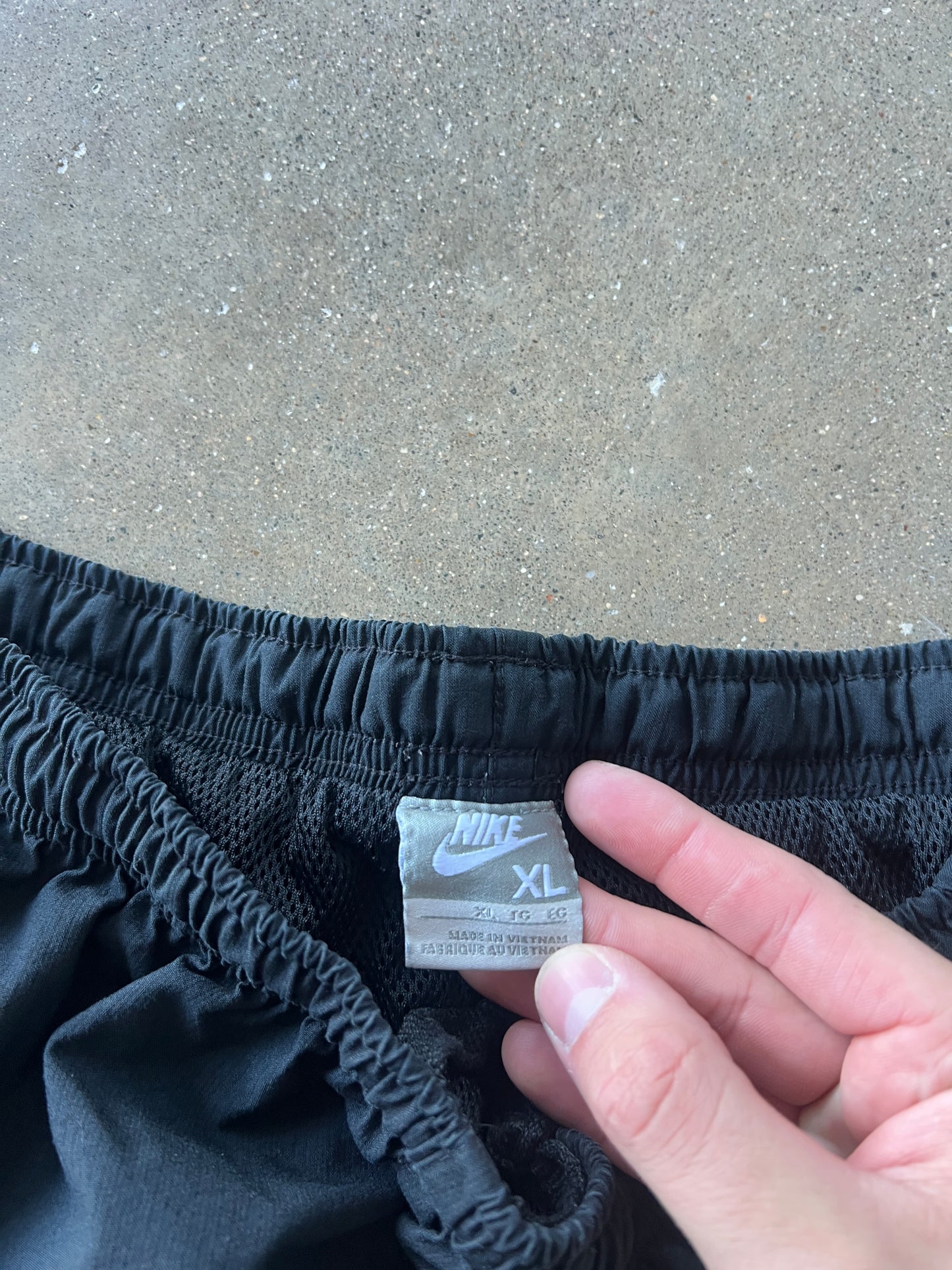 Vintage Black Nike Swoosh Track Pants - XL