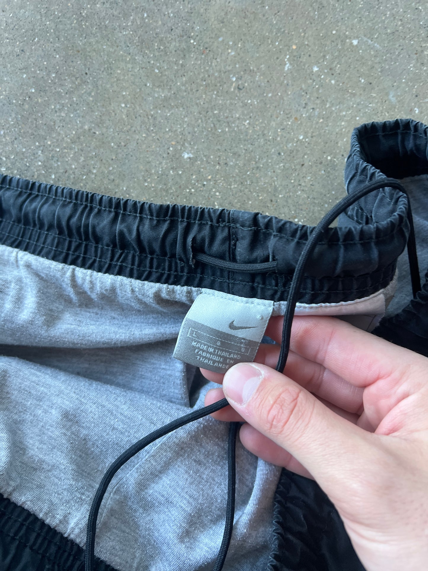 Vintage Black Nike Swoosh Track Pants - L