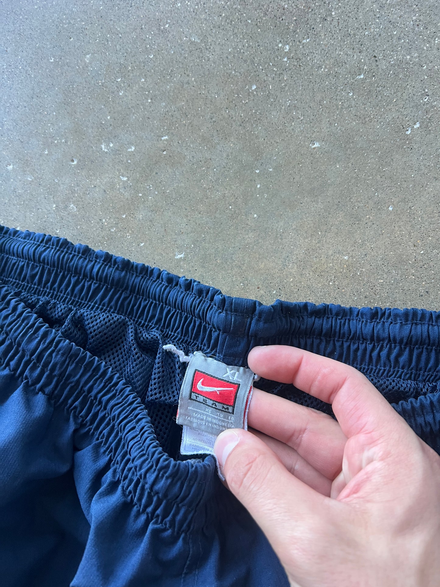 Vintage Navy Nike Swoosh Track Pants - XL