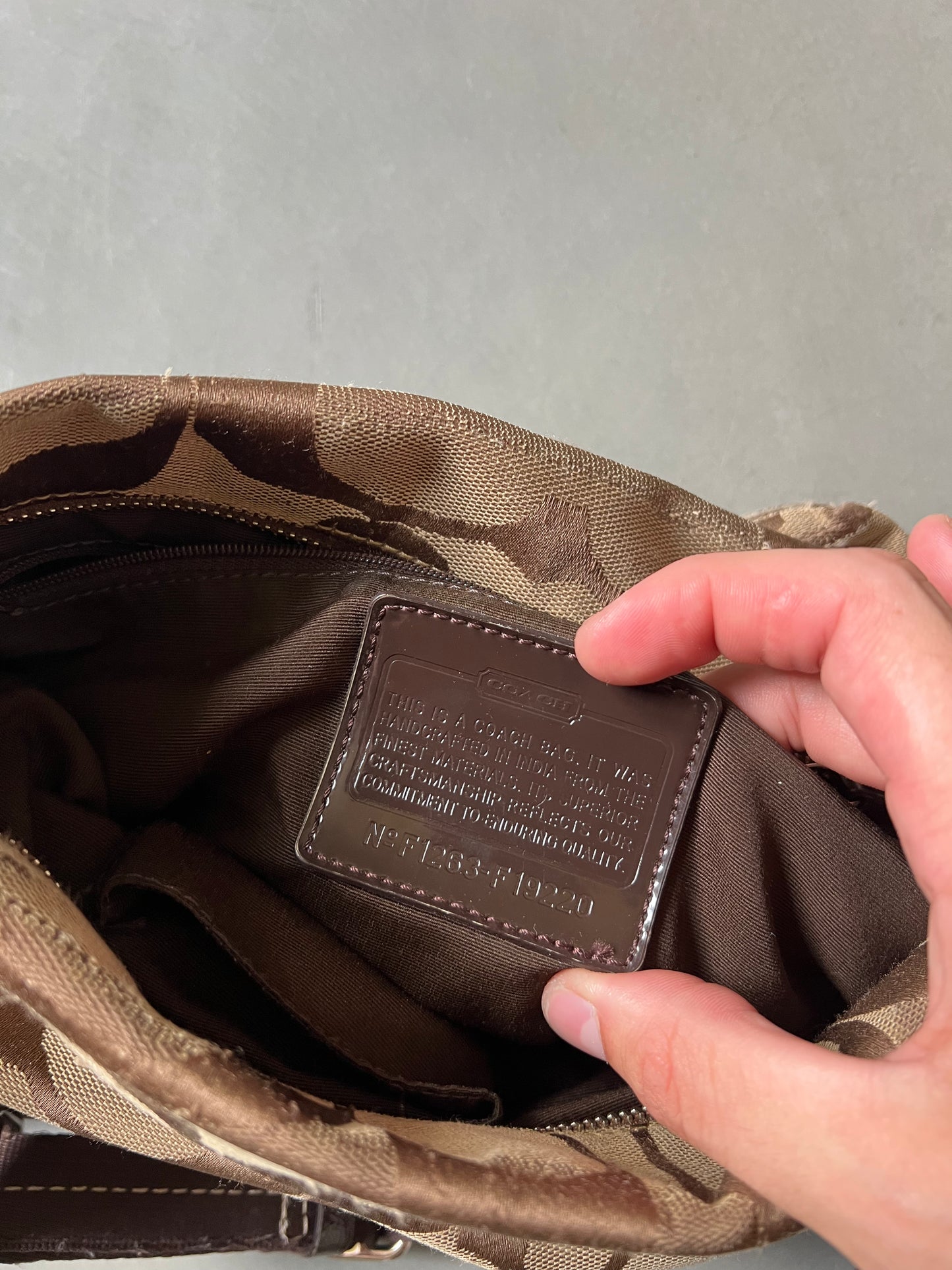 Vintage Tan Coach Bag