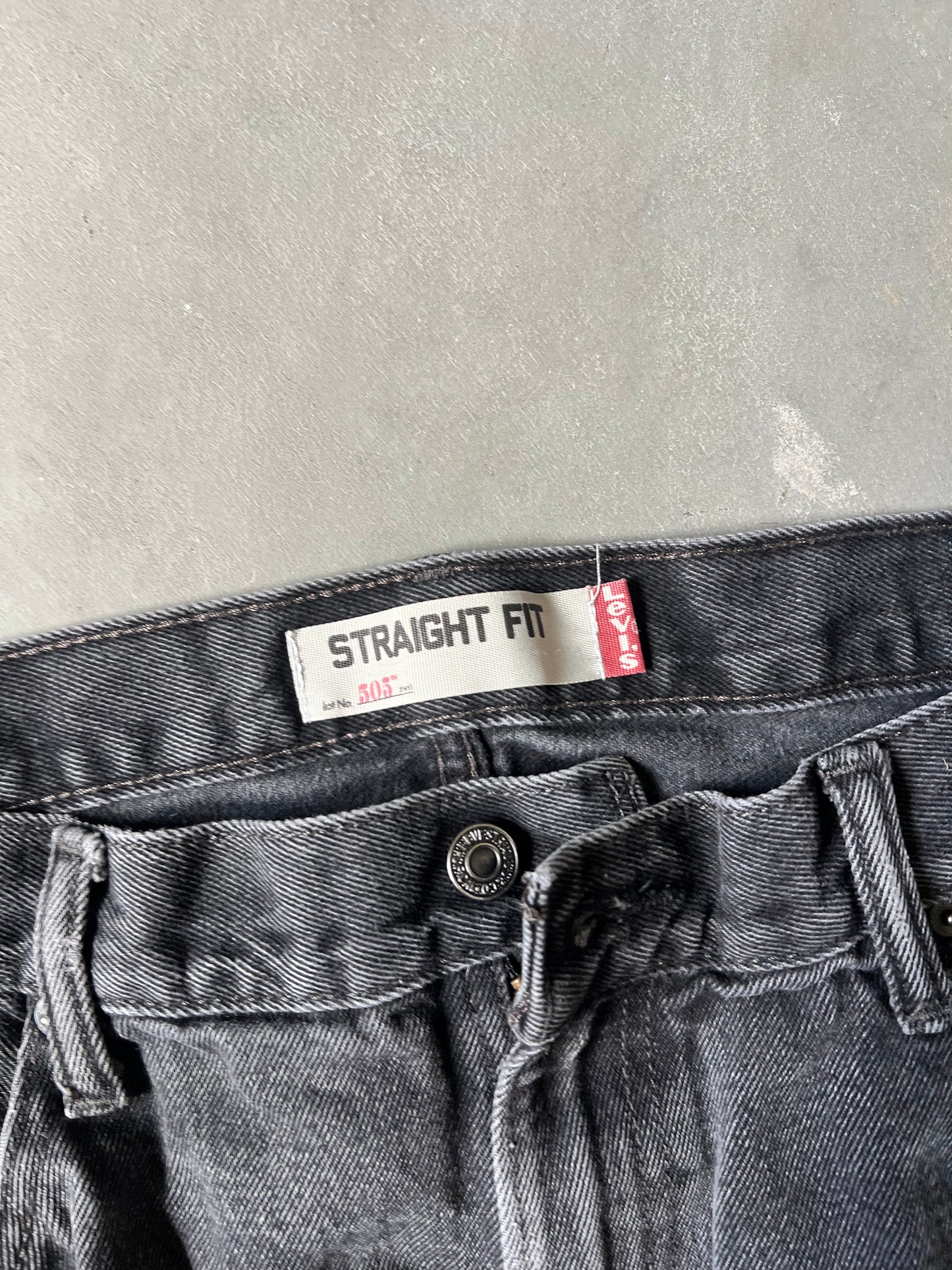 Vintage Black Levi 505 Baggy Jeans - 36