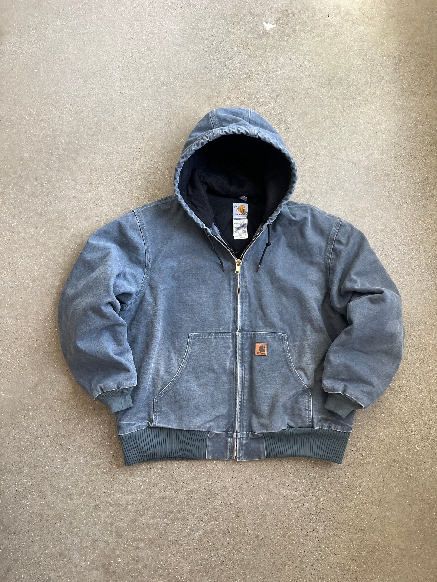 Vintage Dark Grey Carhartt Hooded Jacket - XL
