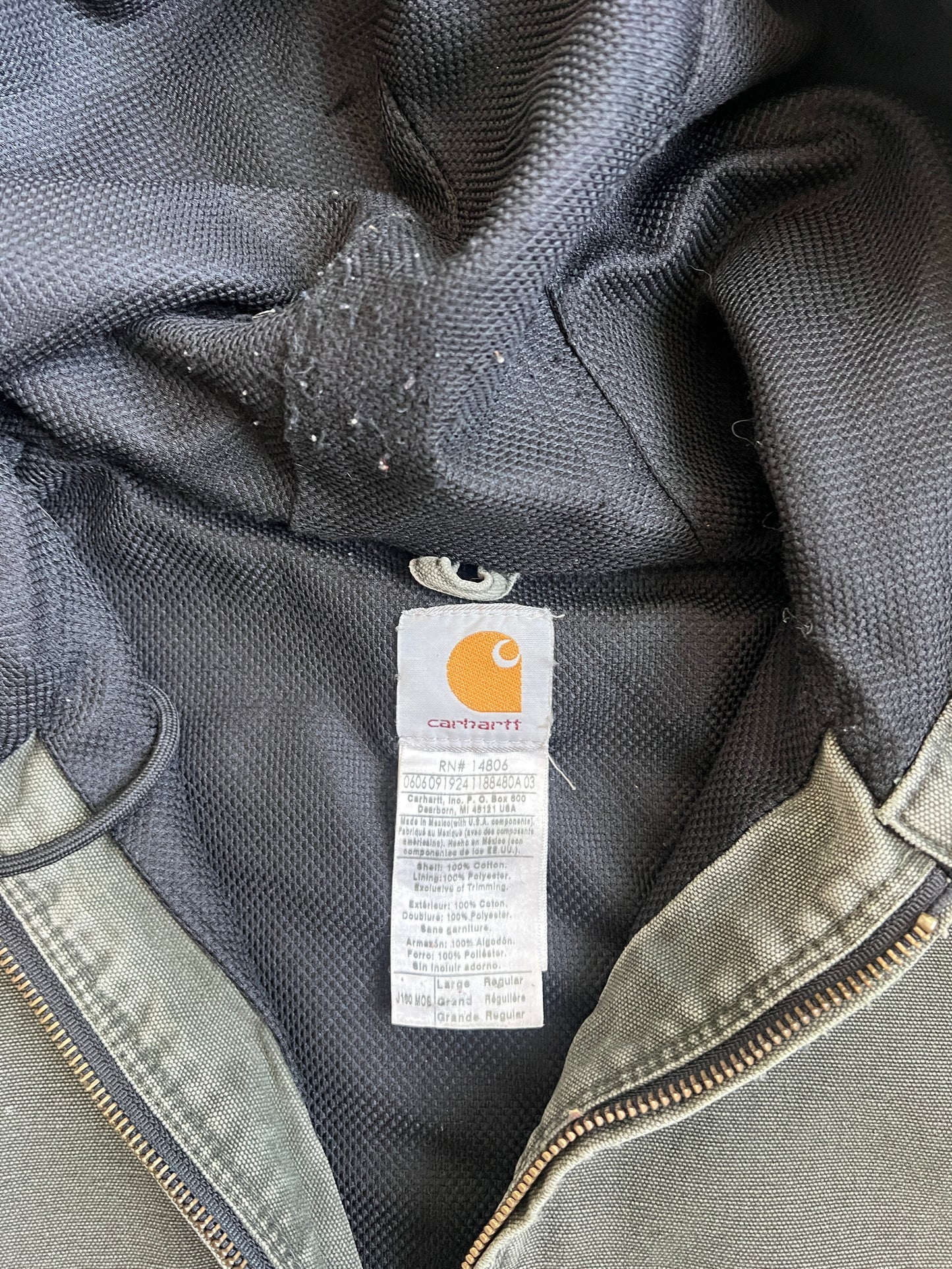 Vintage Faded Moss Green Carhartt Jacket - L