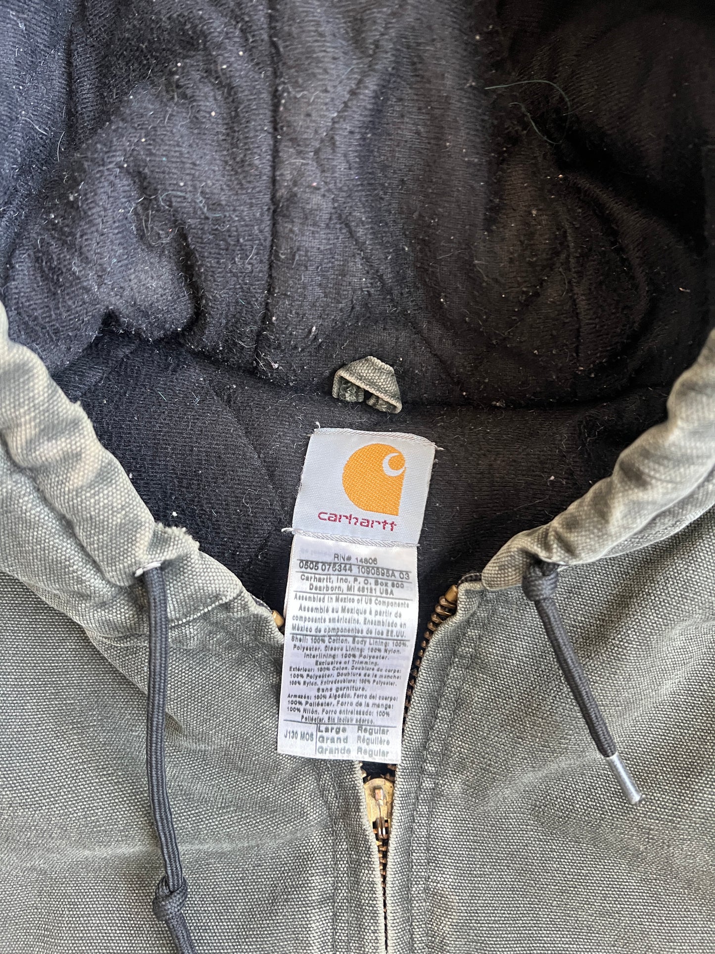 Vintage Faded Moss Green Carhartt Jacket - L