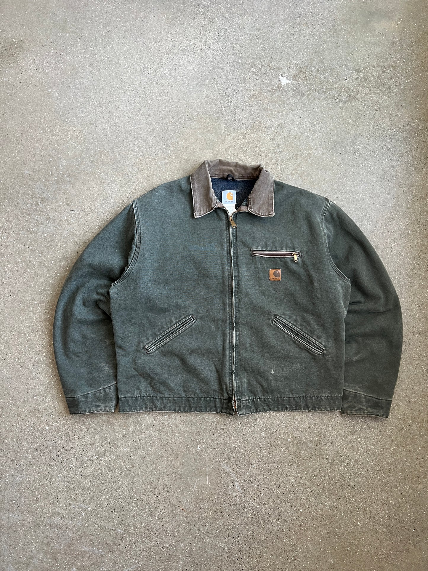 Vintage Moss Green Carhartt Detroit Jacket - XL