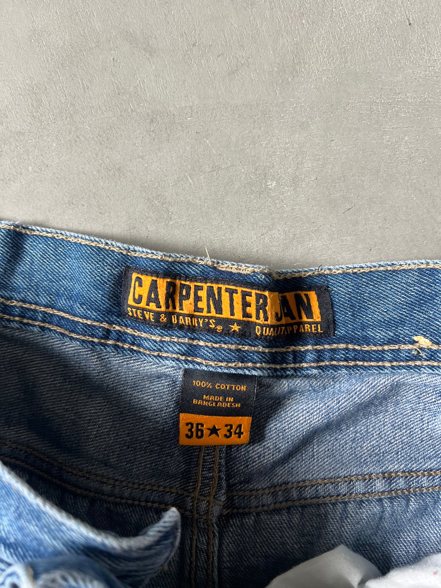 Vintage Denim Blue Carpenter Pants - 36x34