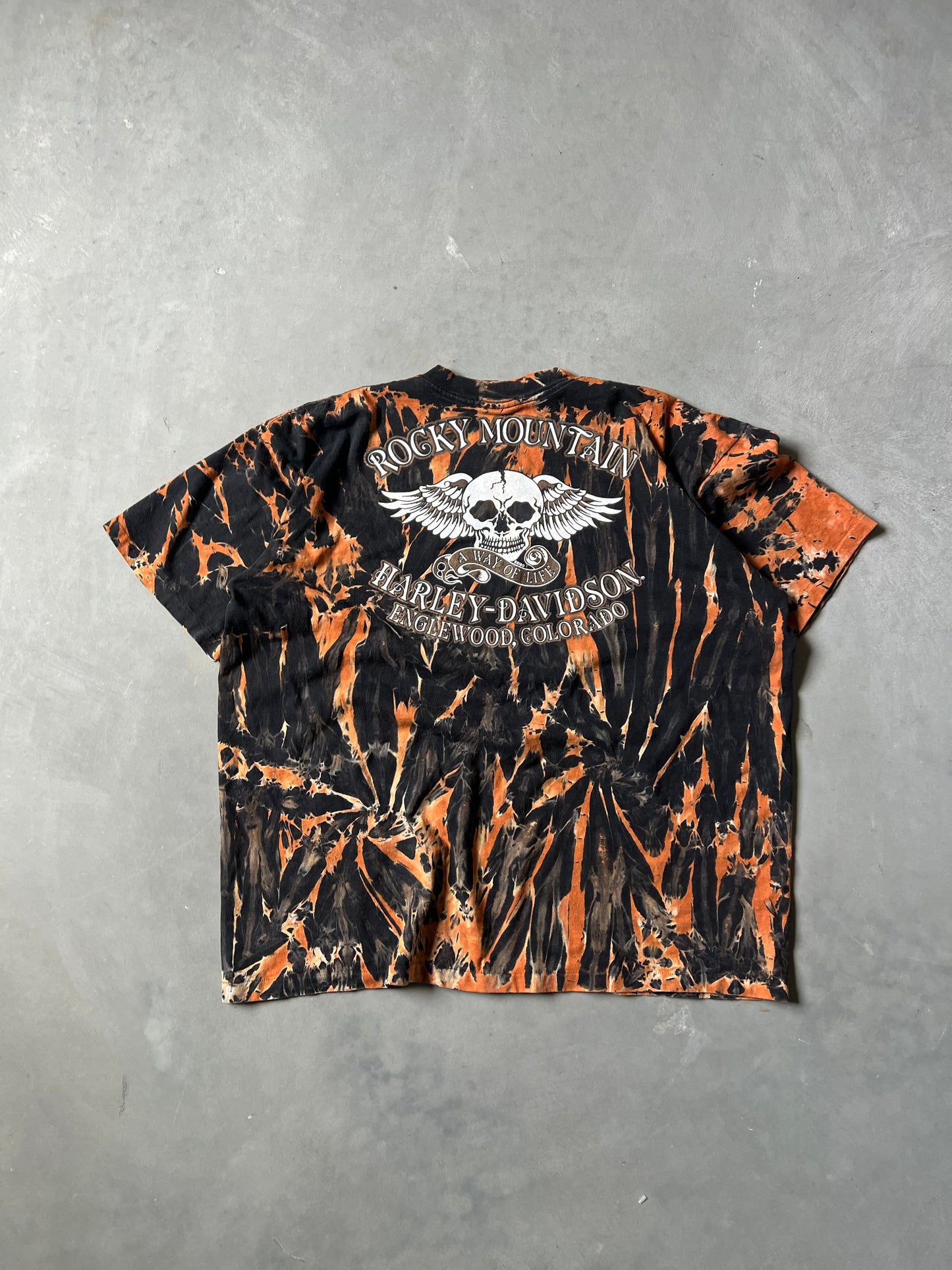 Vintage Tie Die Harley Davidson Shirt - XL