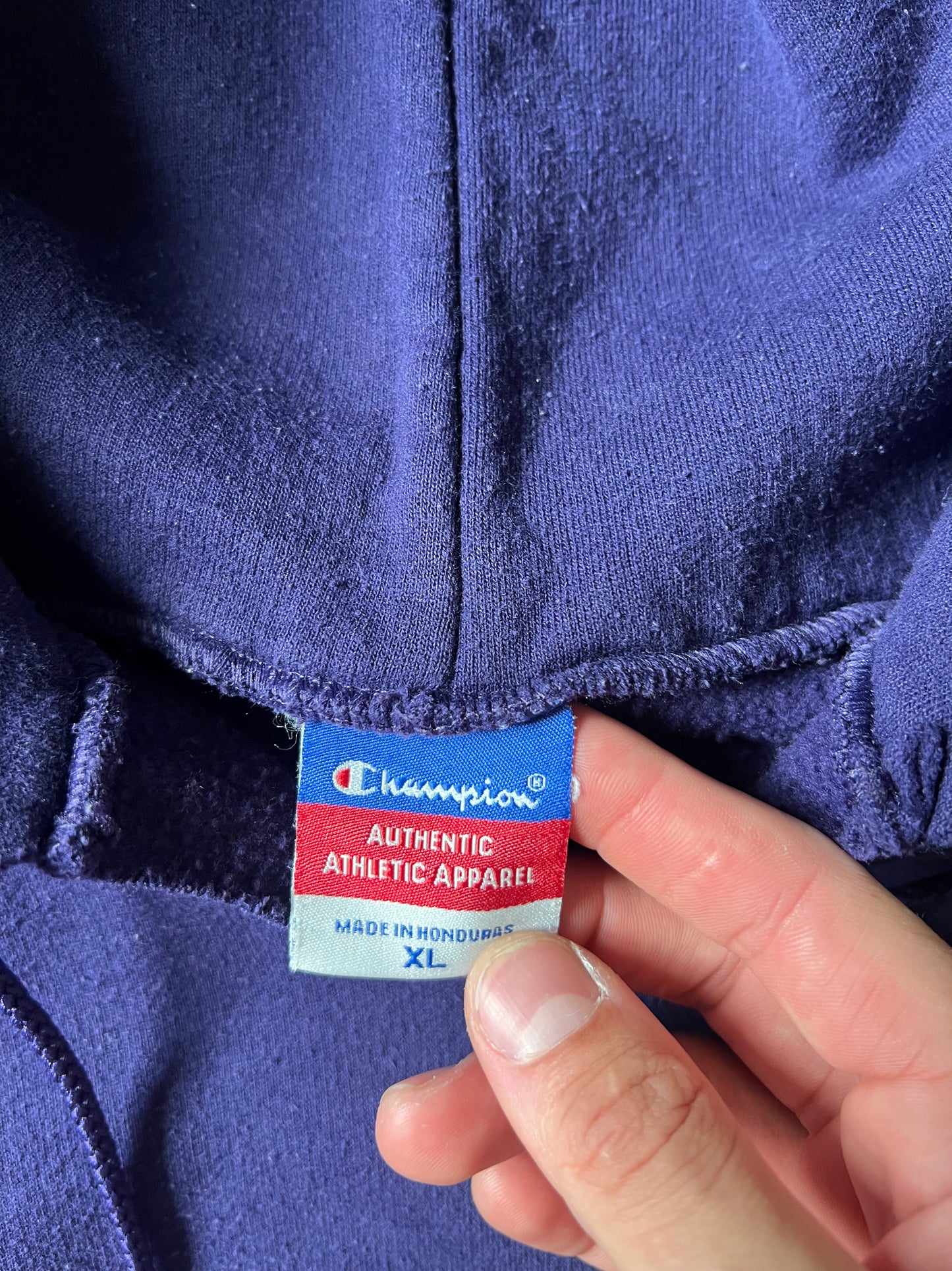 Vintage Purple Champion Hoodie - XL