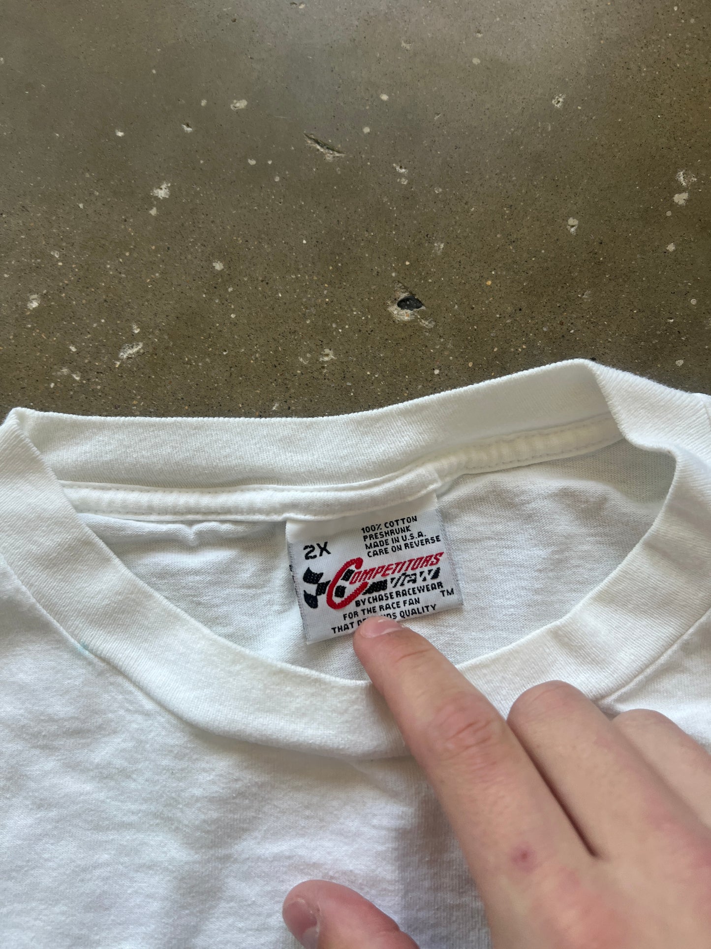 Vintage White Quaker State Nascar Shirt - XL