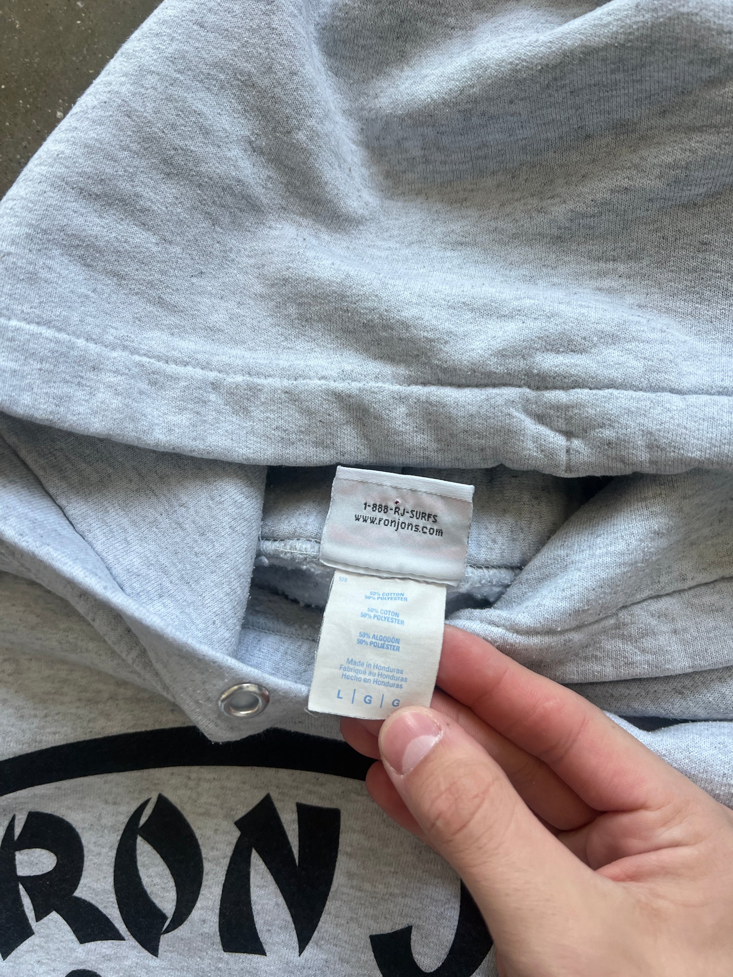 Vintage White Ron John Hoodie - L