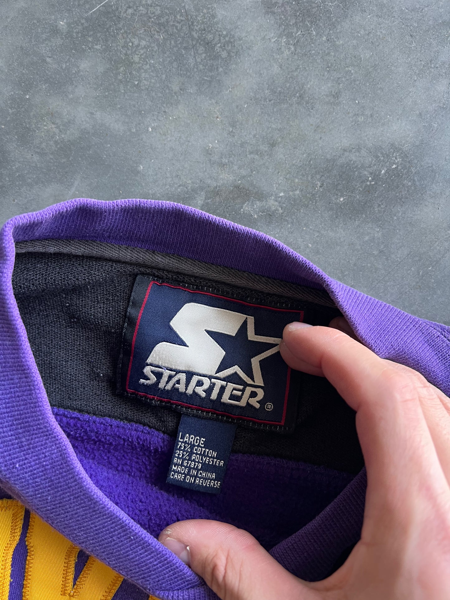 Vintage Purple Minnesota Vikings Crew - L